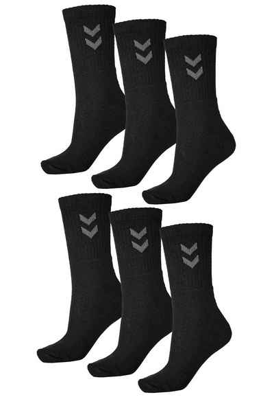 hummel Socken 6-er Set Sport Freizeit Basic Socken mit Logo (6-Paar, sportlich) 5773 in Schwarz-2