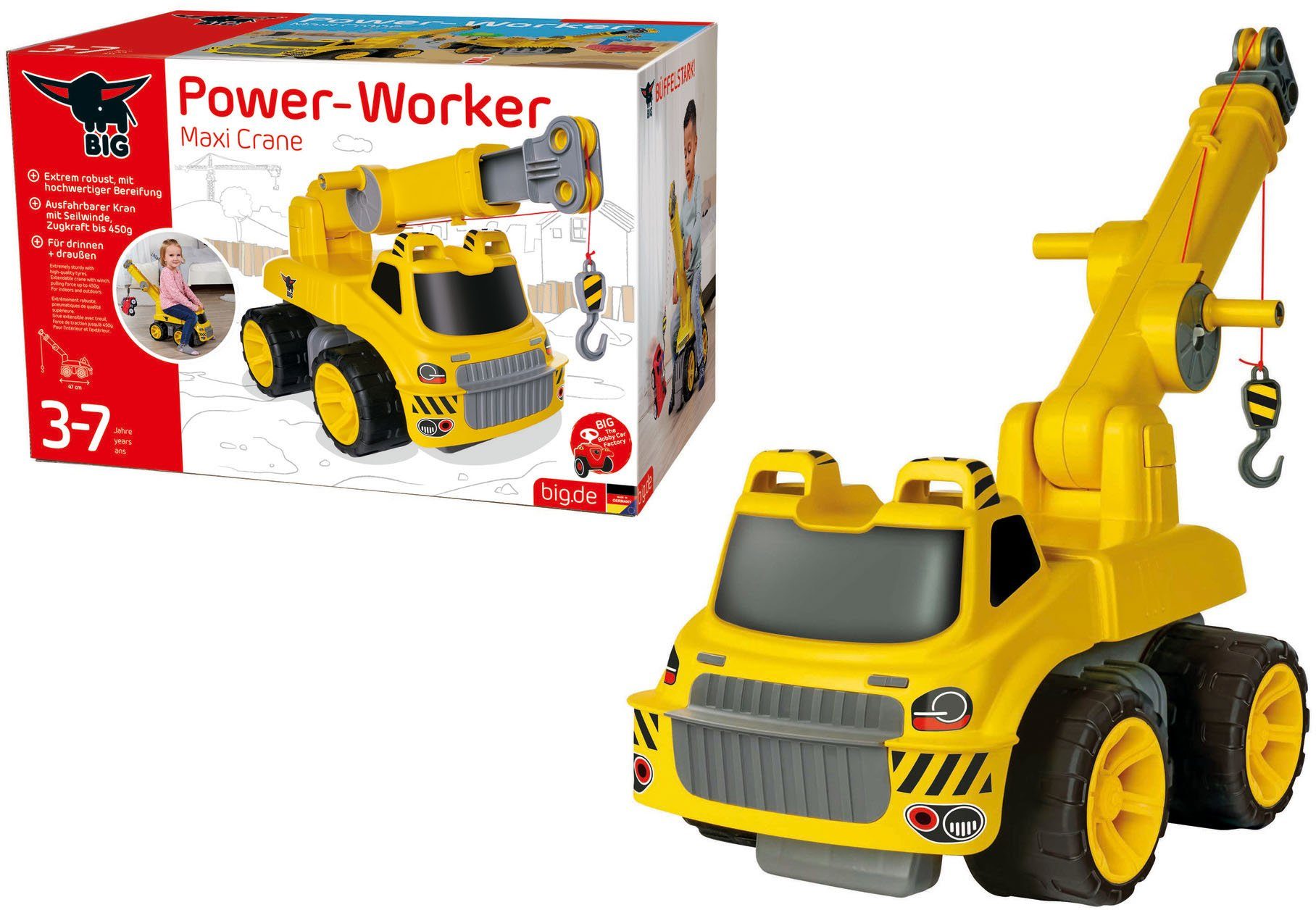 BIG Spielzeug-Kran BIG Power-Worker Maxi-Kran, Aufsitz-Kran, Made in German günstig online kaufen