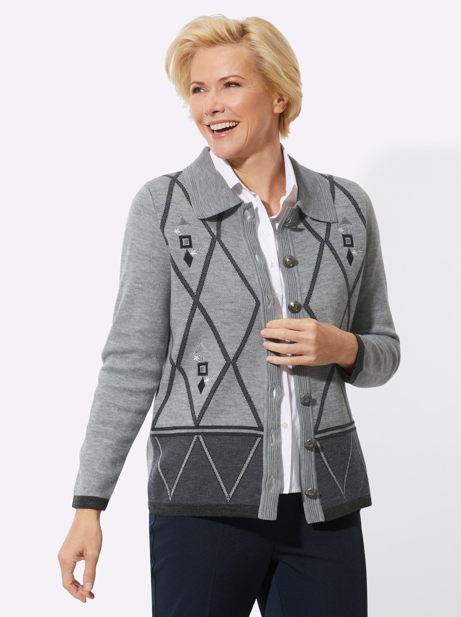 Witt Strickjacke Jacquardstrickjacke . günstig online kaufen