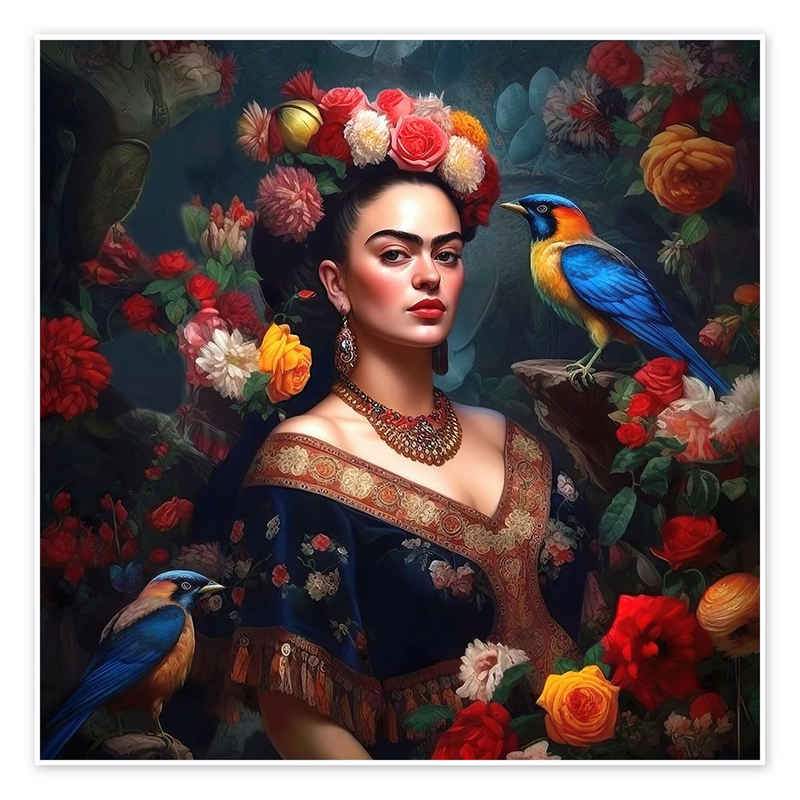Posterlounge Poster Mark Ashkenazi, Sonnenschein Frida Kahlo, Modern Malerei