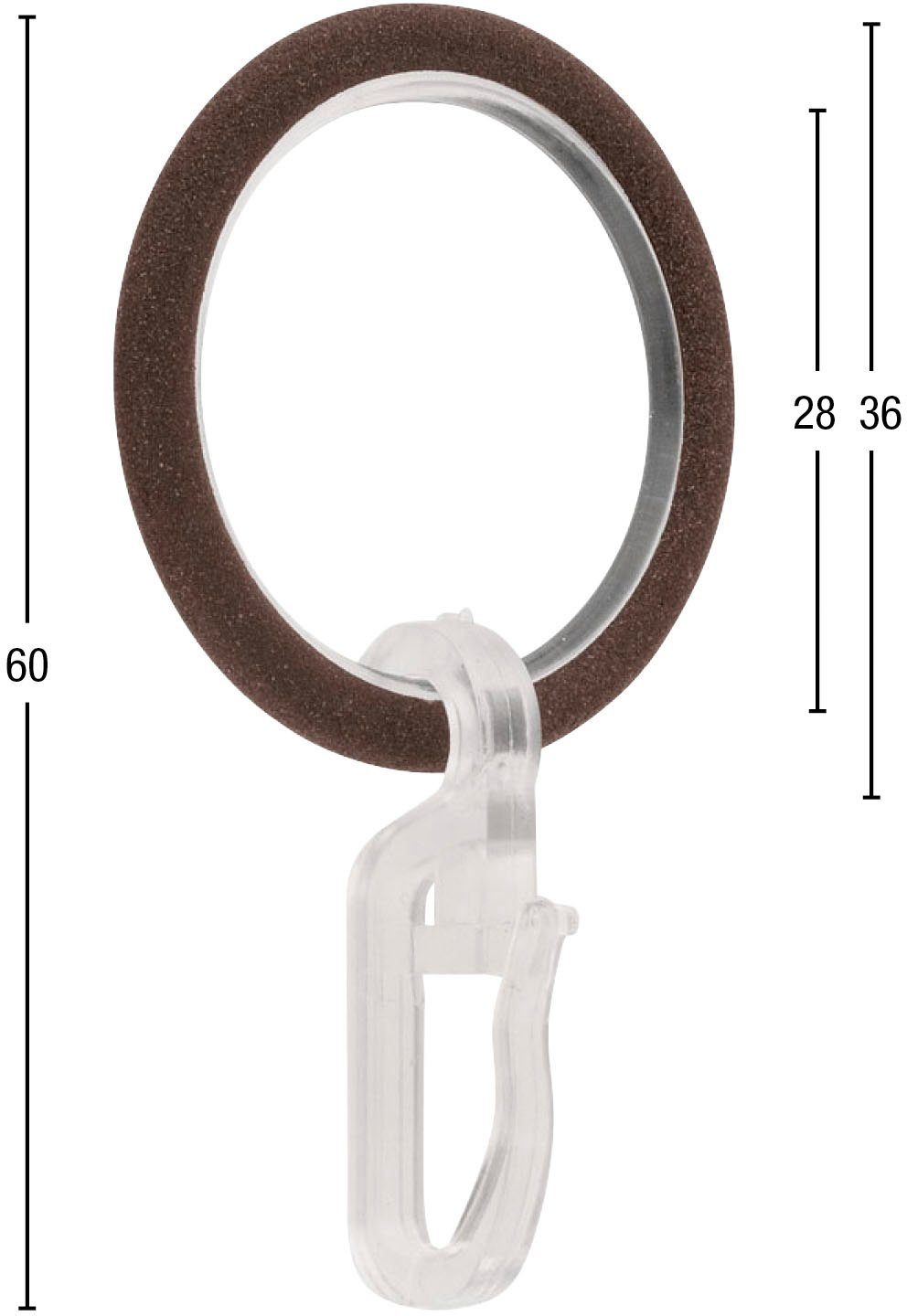 GARESA Gardinenring Ring mit Haken, (10-St), günstig online kaufen