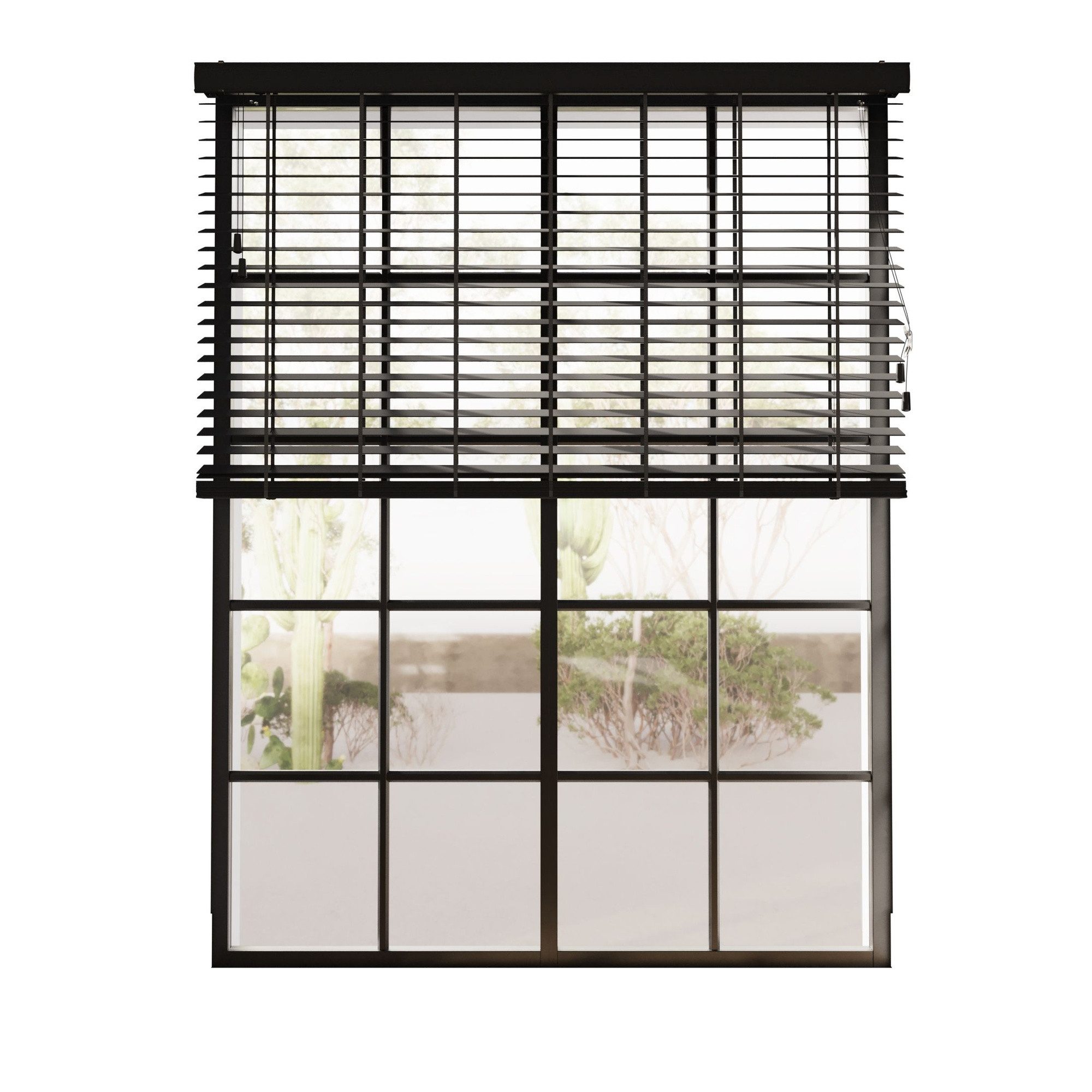 Cocoon Home Jalousie Bambus Jalousie inklusive Montagematerial, Cocoon Bambus Jalousien 50 x 130 cm - 50mm Lamellen - Schwarz
