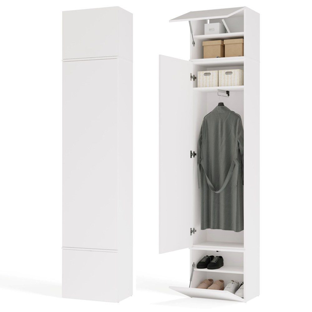 Raumhirsch Furniture Schuhschrank Garderobenschrank mit Stauraum (Maße 35 x 50 x 238 cm)