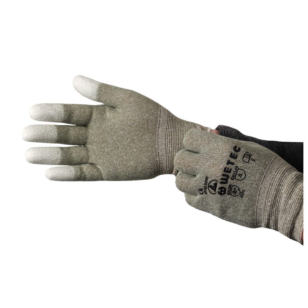Arbeitshandschuh-Set Handschuhe, PU-beschichtete Fingerkuppen, ESD