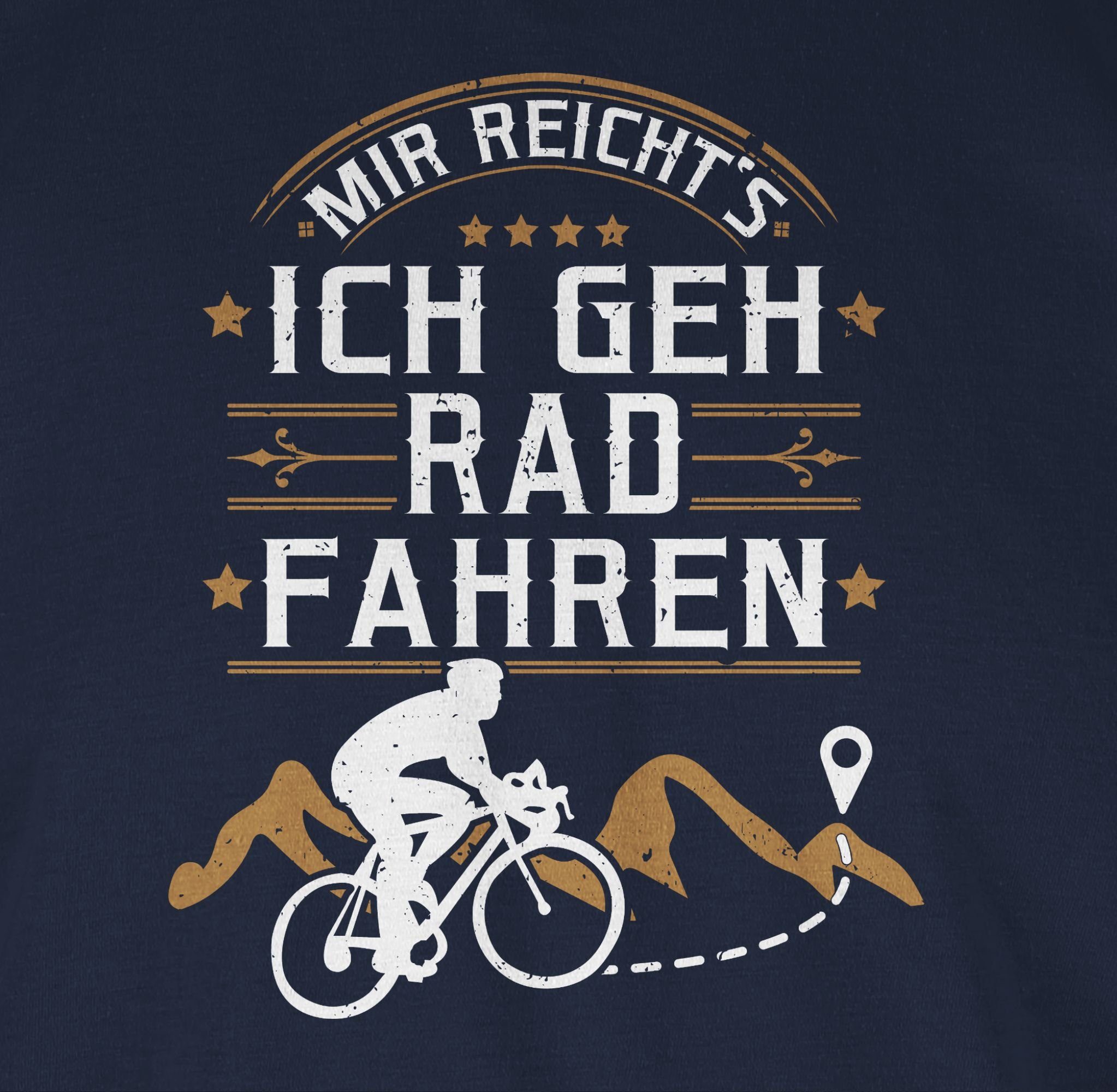 Fahrrad geh T-Shirt Shirtracer Mir Bekleidung 01 ich fahren Navy Blau Radsport Rad reicht's