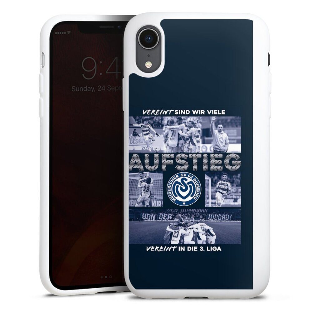 DeinDesign Handyhülle MSV Duisburg Aufstieg Offizielles Lizenzprodukt, Apple iPhone Xr Silikon Hülle Bumper Case Handy Schutzhülle