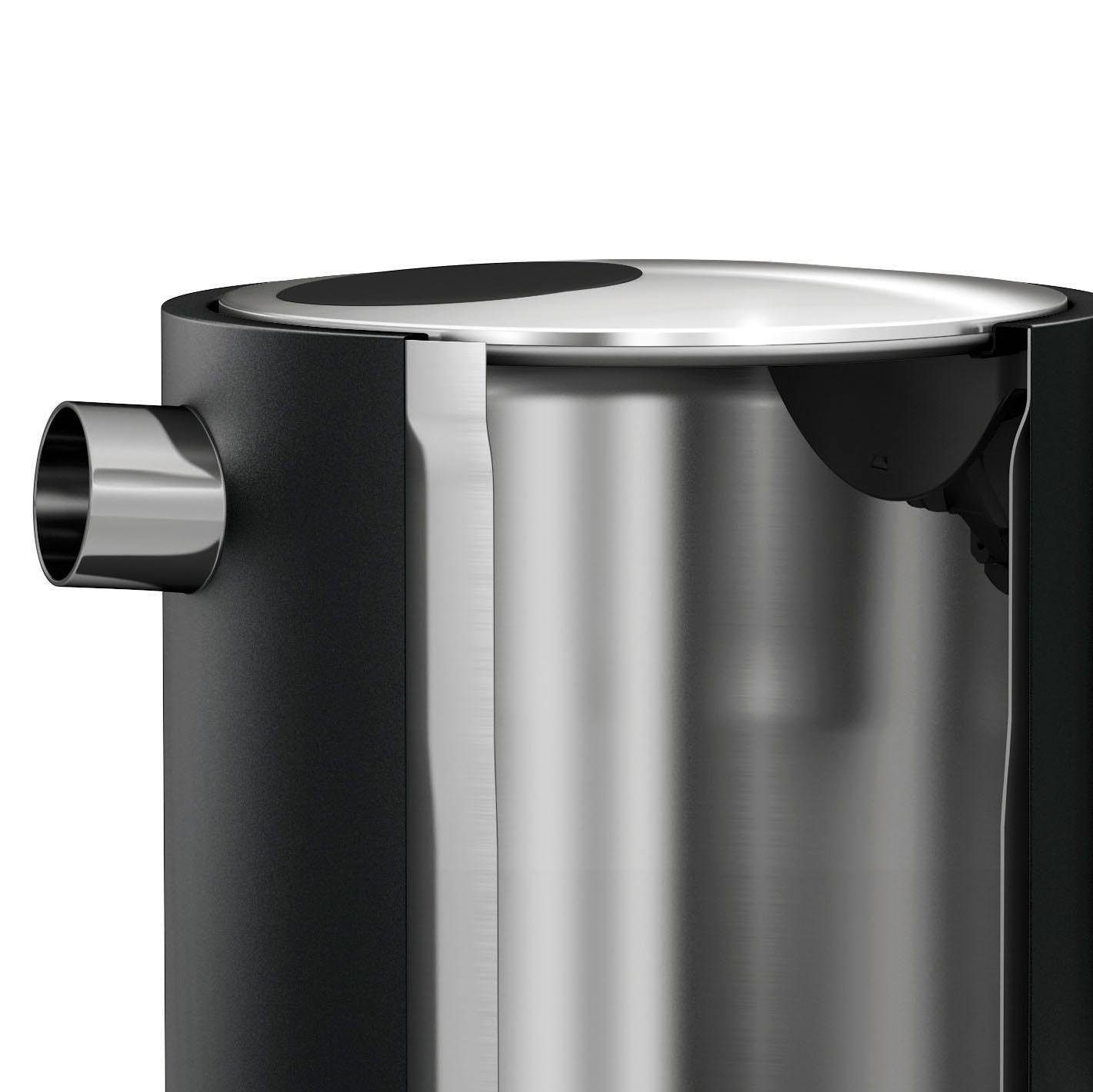 Graef Wasserkocher WK 902, 1,2 l, 2015 W, mit Temperatureinstellung, schwarz-matt