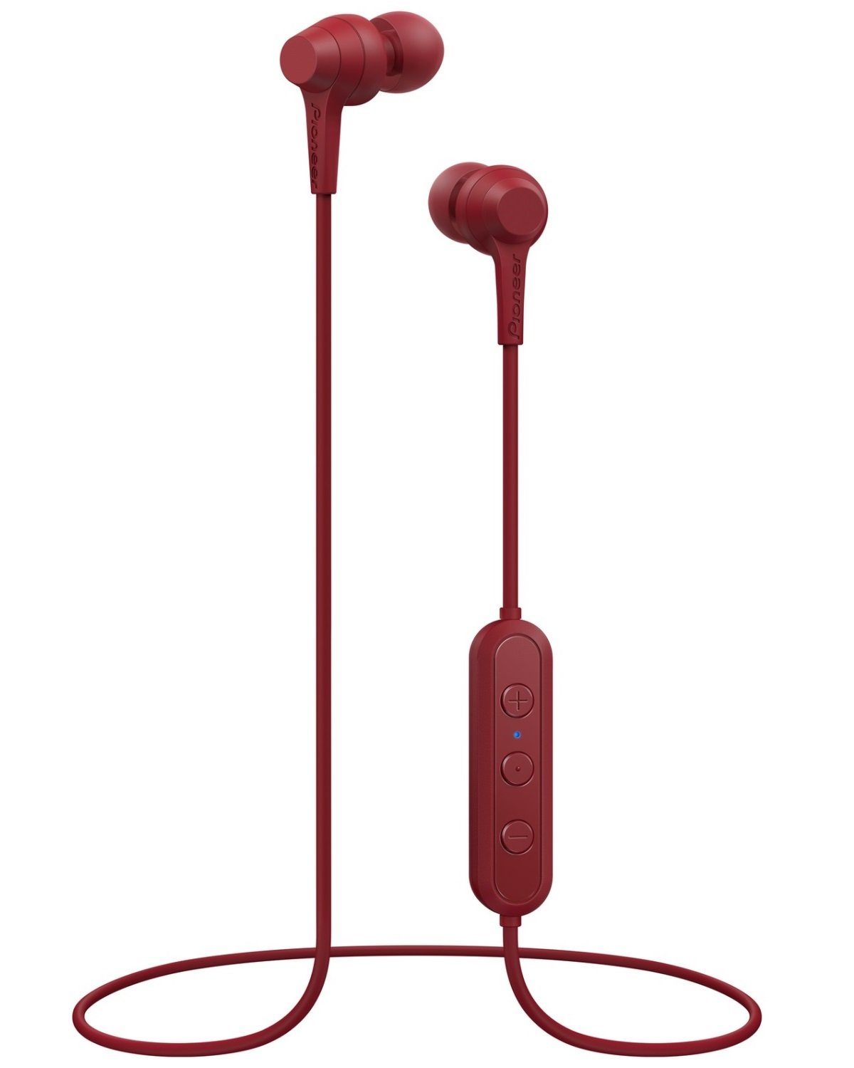 Pioneer C4 In-Ear Bluetooth BT Kopfhörer Rot Headset (Anruffunktion, Bluetooth, Mikrofon, Sprachsteuerung, Bluetooth 4.2, Wireless Headset, Sprachstuerung, Bluetooth 4.2, Leicht, Anruf-Funktionen, Integriertes Mikrofon, Inline-Fernbedienung)