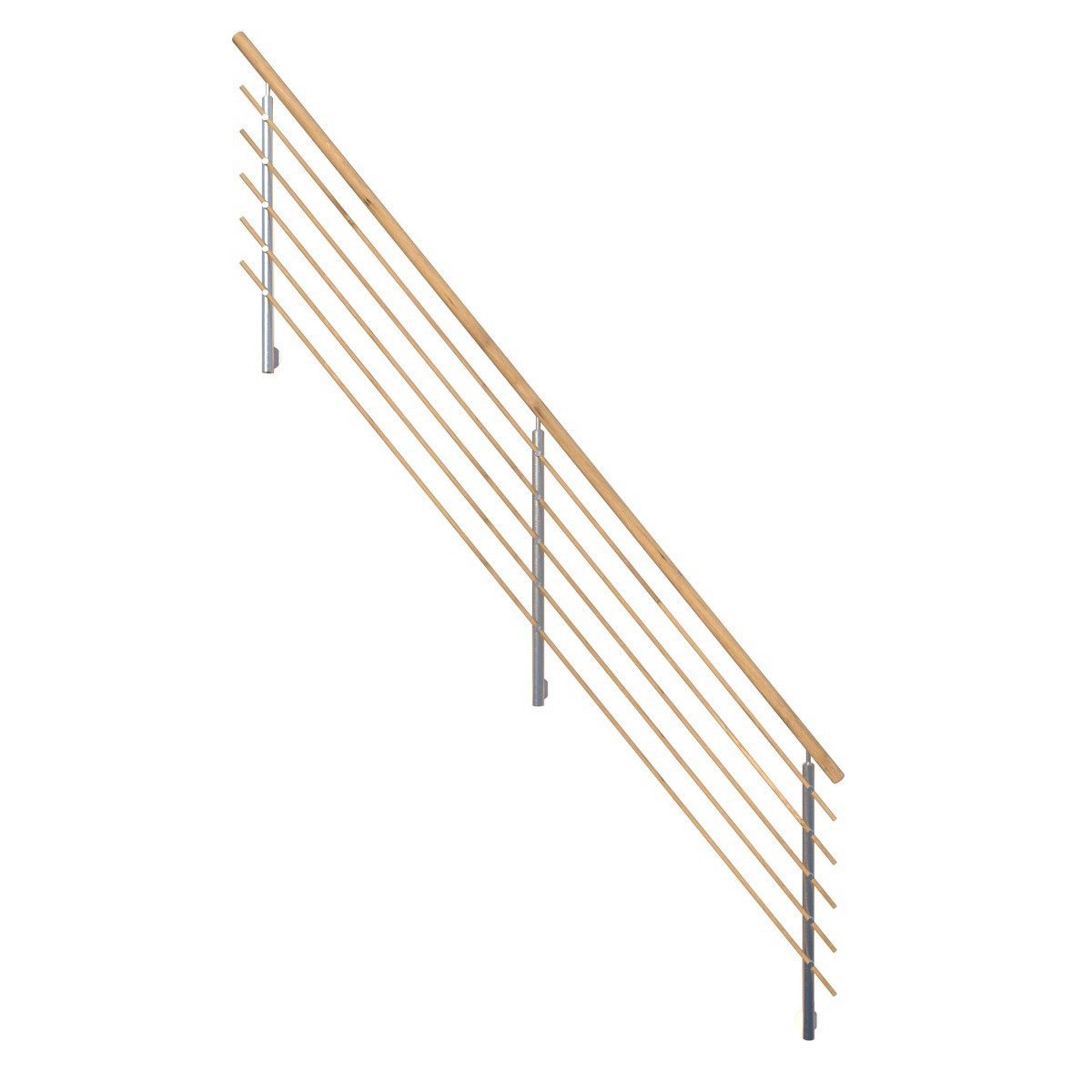 Starwood Treppengeländer Treppengeländer Modell Rhodos (Eiche) 1/4 gewendelt-Designgeländer