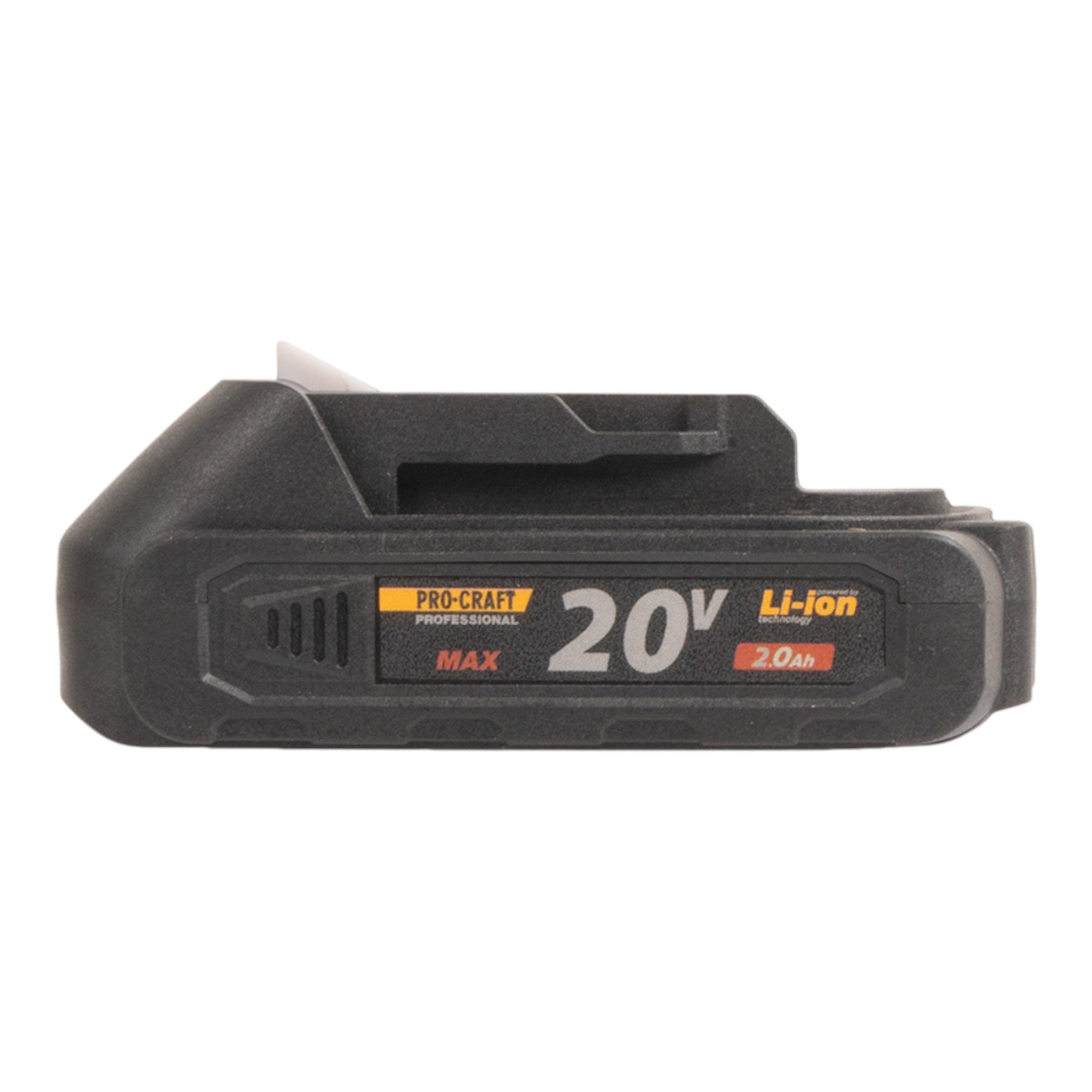 PRO CRAFT Akku-Kettensäge PKA33-BB Akku Kettensäge 20 V 304 mm Brushless + 1x Akku 2,0 Ah