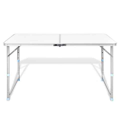 vidaXL Campingtisch Campingtisch zusammenklappbar höhenverstellbar Aluminium 120 x 60 cm (1-St)