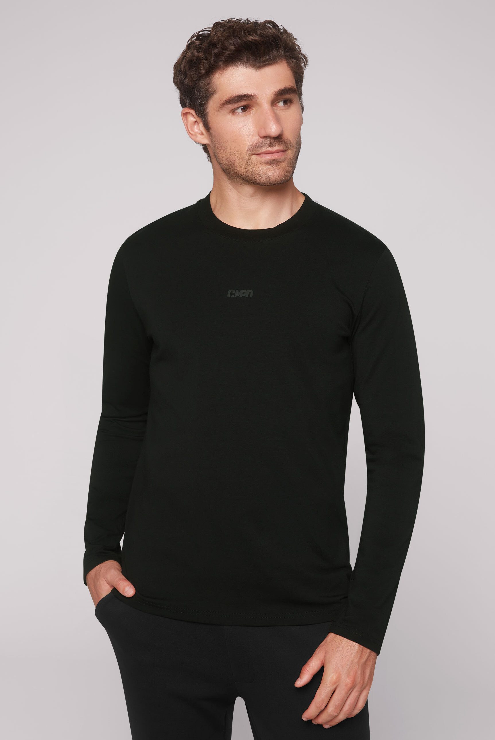 CMPD Rundhalsshirt mit Necktape