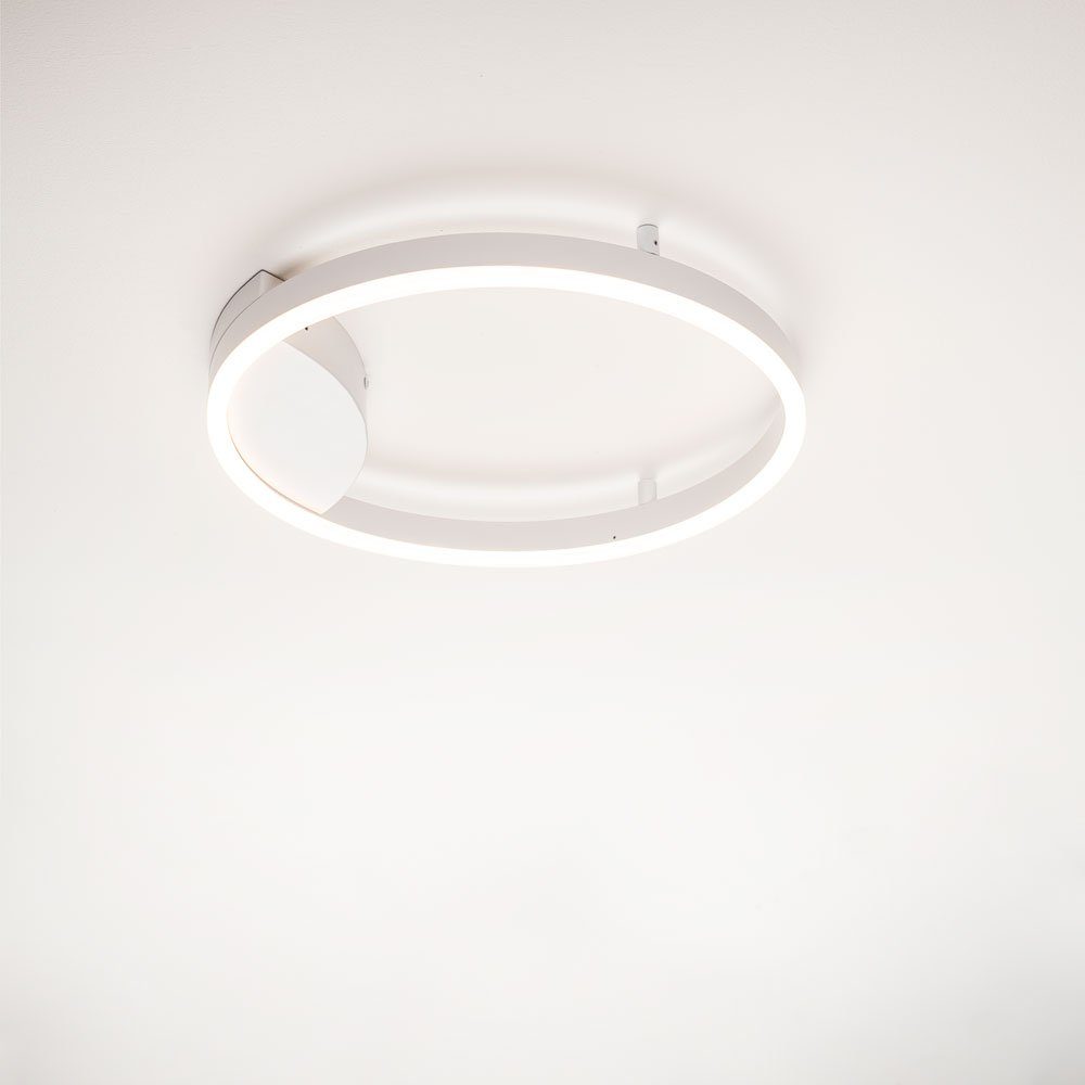 s.luce Deckenleuchte LED Deckenlampe & Wandlampe Ring 40 Dimmbar Weiß, Warmweiß