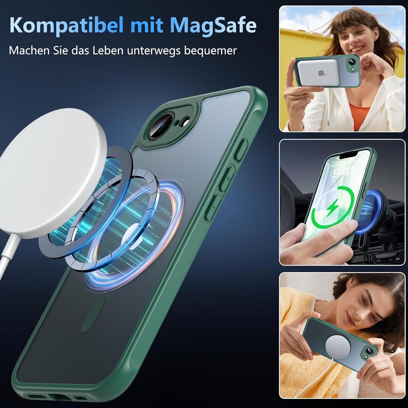 CoolGadget Handyhülle für Apple iPhone 16e 6,1 Zoll, Kamera Schutz Hülle Silikon Hard Case Schutzhülle für Magsafe Zubehör – Bild 4 von 5