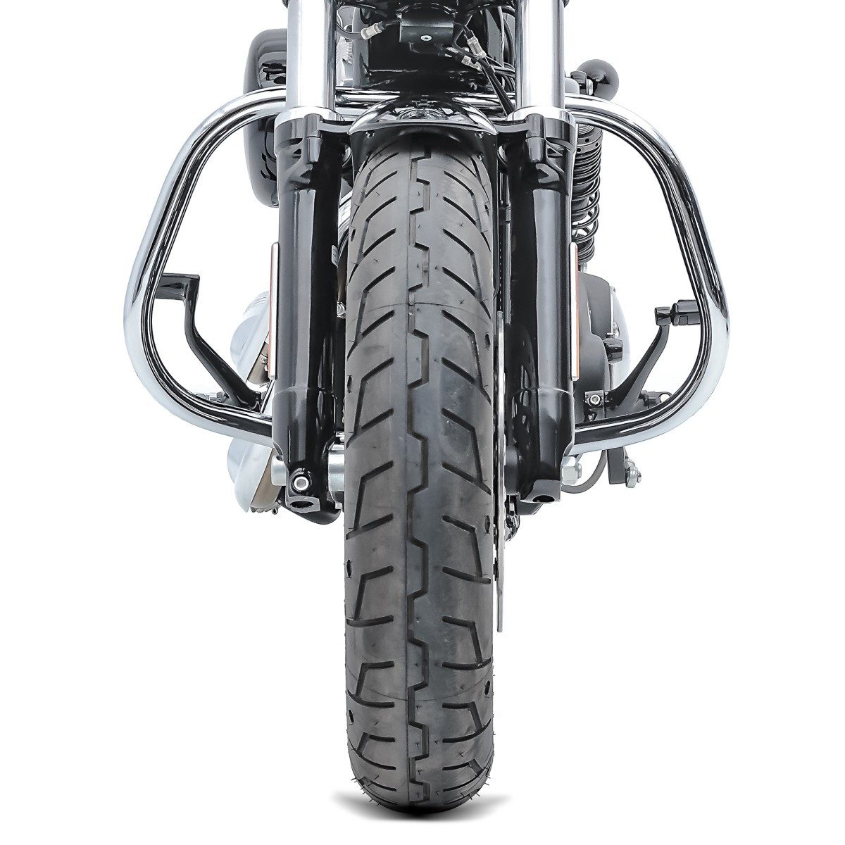 Craftride Motor-Schutzhülle Sturzbügel für Harley Davidson Sportster 04-20 # HS5 chrom