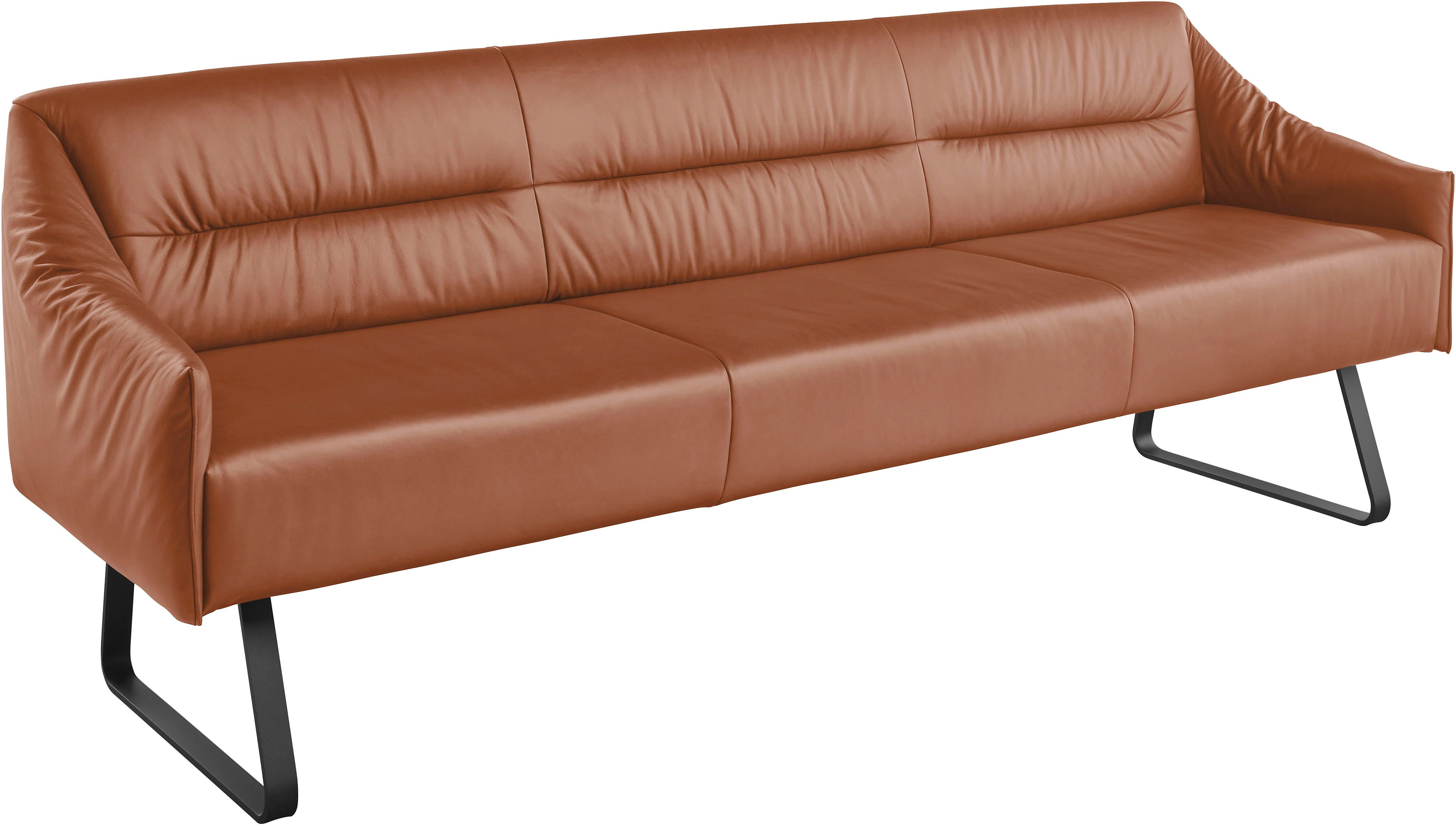 Musterring Essbank JustB! SP500 (1-St), Metallkufe schwarz, verschiedene Farben, Breite 220 oder 250 cm