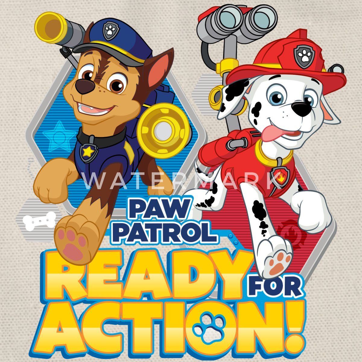 Spreadshirt Turnbeutel Paw Patrol Pawfect Teamwork Chase Marshall Turnbeutel (1-tlg)
