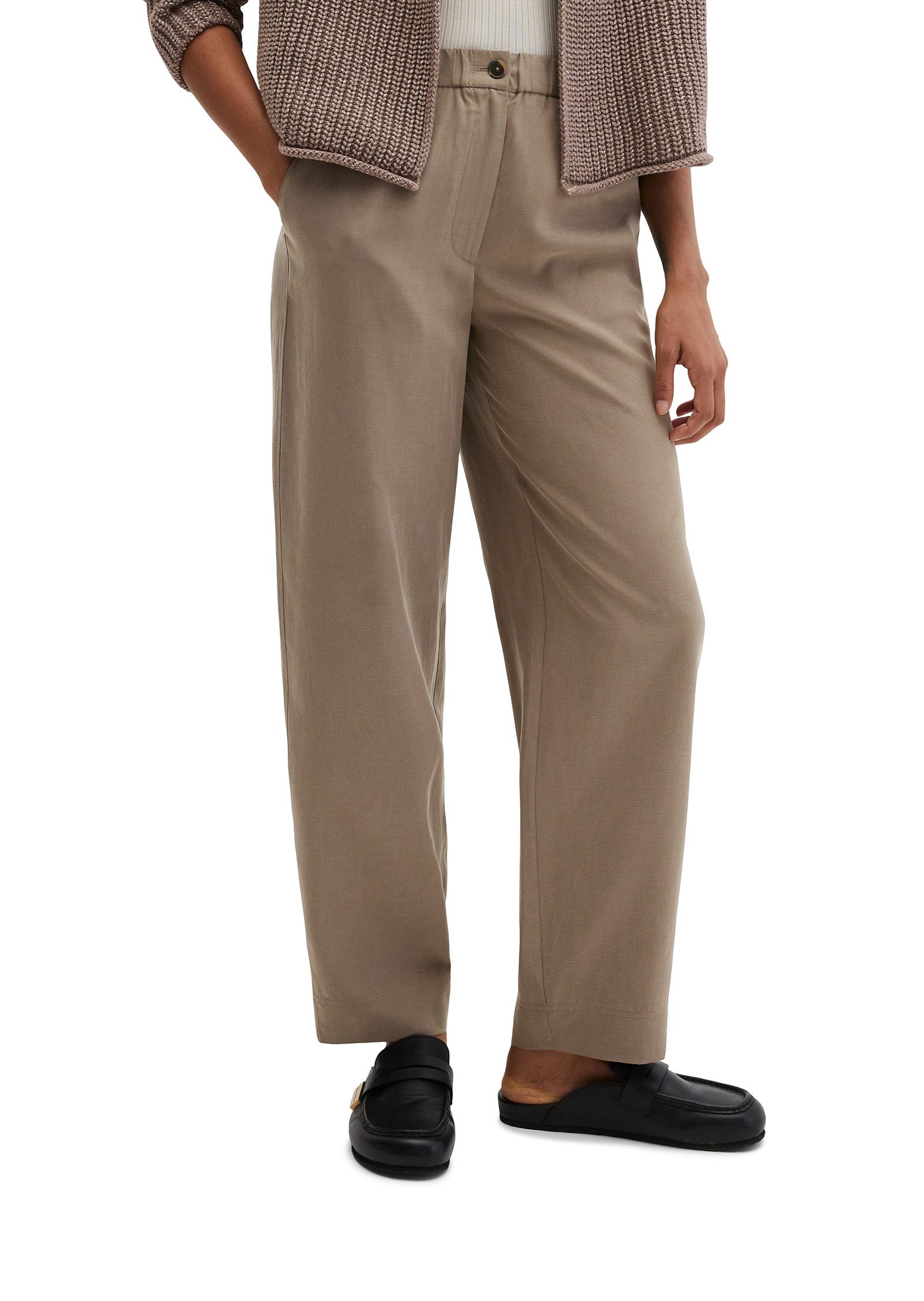 Marc O'Polo Dehnbund-Hose Model Minu barrel aus Lyocell-Leinen-Mix günstig online kaufen