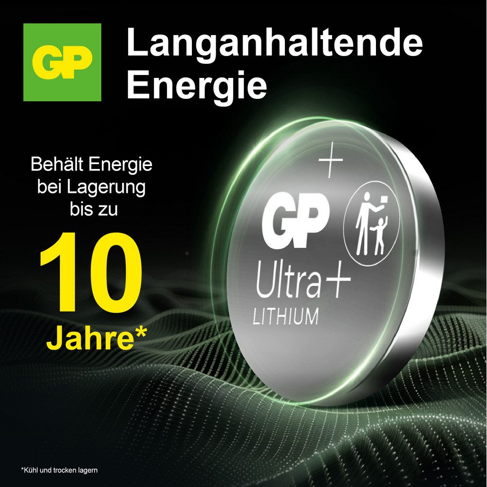 Gp GP Knopfzelle CR2450 3 V 2 St. 540 mAh Li-MnO2 GP Ultra Plus Batterie Knopfzelle