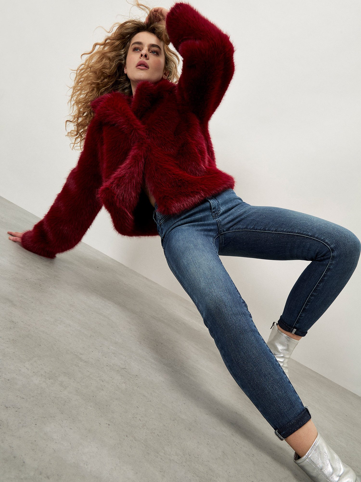 Apricot Skinny-fit-Jeans Skinny-Jeans mit Glitzer