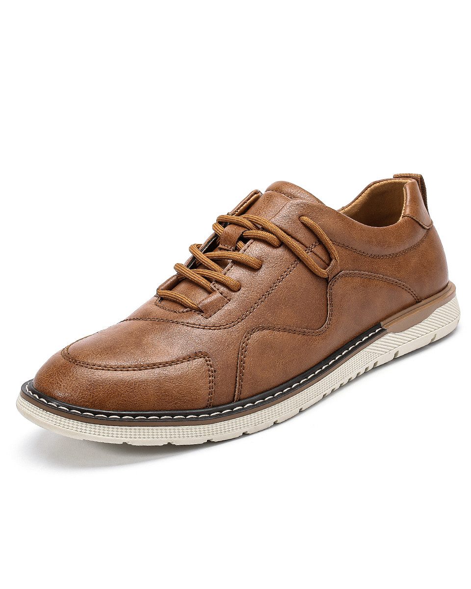 Allthemen Schnürschuh Herren Casual Komfortabel Schnürschuhe im Vintage-Design Freizeitschuh