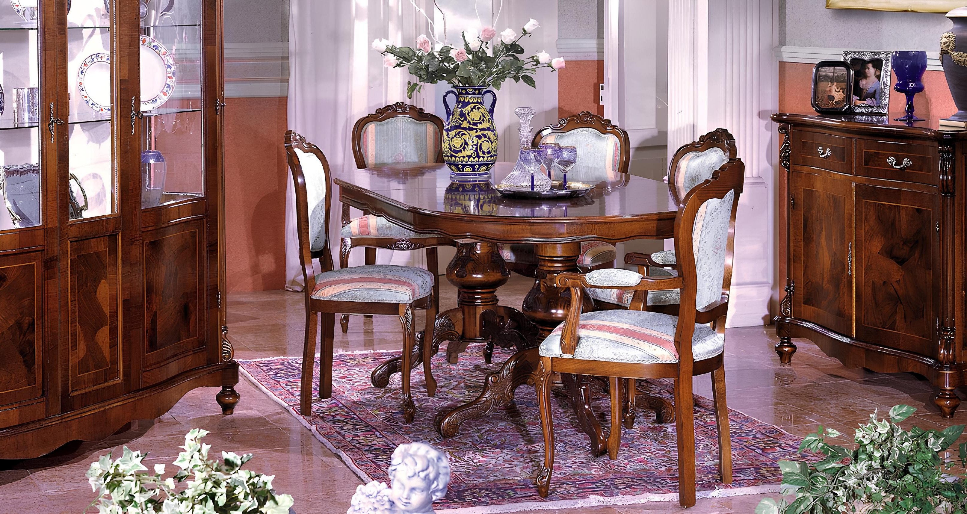 Xlmoebel Esstisch Massivholz-Esstisch aus Italien mit eleganter Handwerkskunst (1-St., Esstisch), Hergestellt in Italy