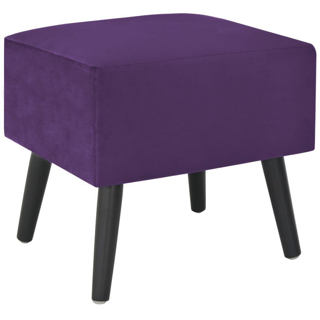 vidaXL Nachttisch Nachttisch Dunkellila 40x35x40 Samt (1-St)