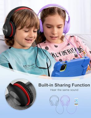 Nabevi mit Kabel, 85/94dB Lautstärkegrenze, HD-Ton Kinder-Kopfhörer (Kulturelle Vielfalt fördern und erleben., Sharing-Funktion, Over-Ear Verstellbare Faltbare mit Mikrofon)