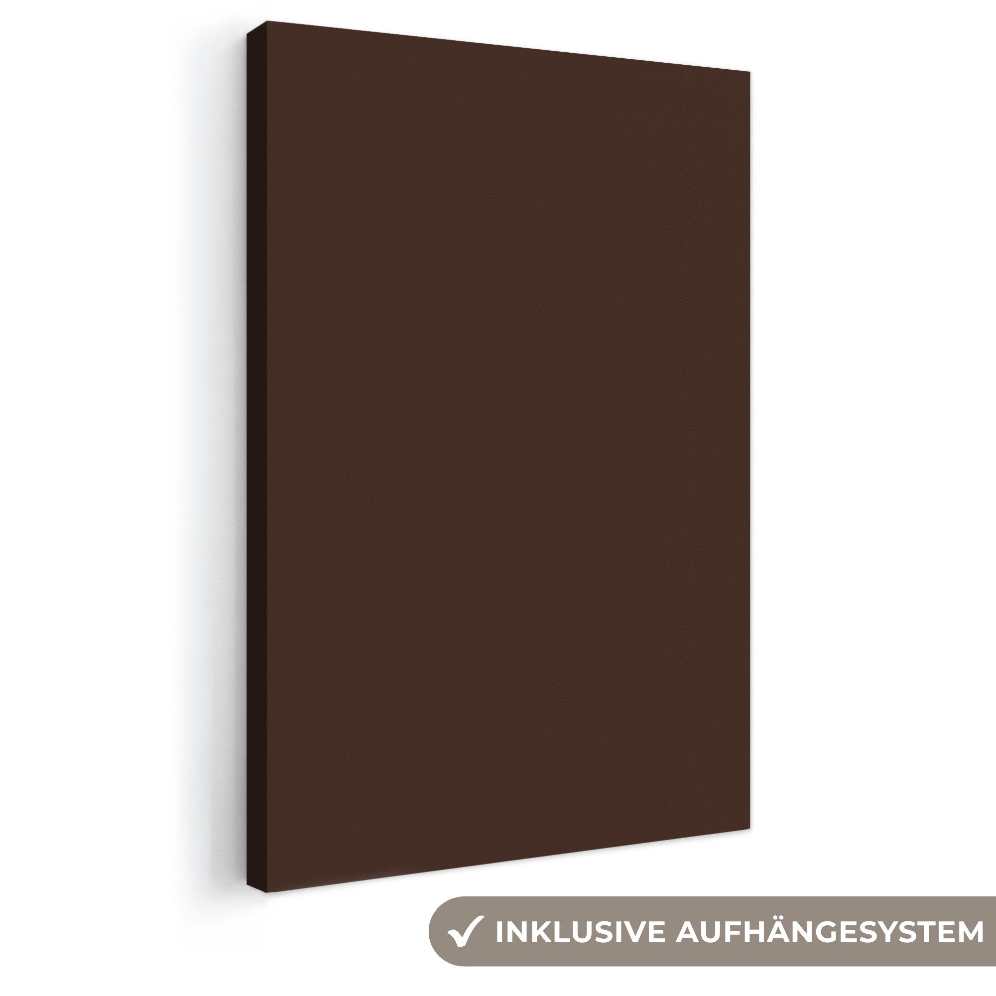 OneMillionCanvasses® Leinwandbild Dunkel – Schokolade – Braun, Fotodruck (1 St), Leinwand Canvas Wandbild, Wanddekoration 20x30 cm