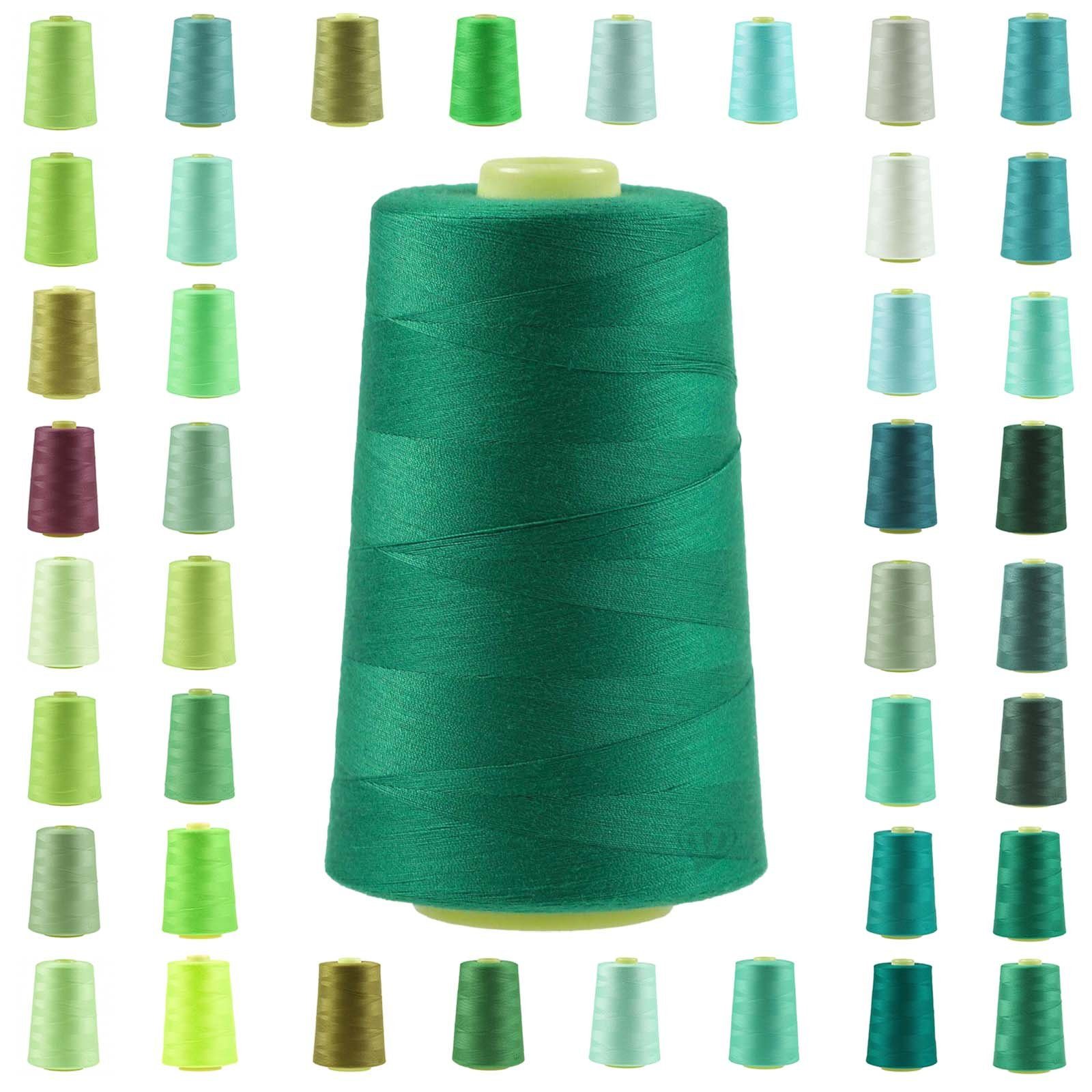 maDDma 4572m Qualitäts Overlock-Garn Overlock-Nähgarn Polyestergarn Overlockgarn, 4572 m, A613 helltürkisblau