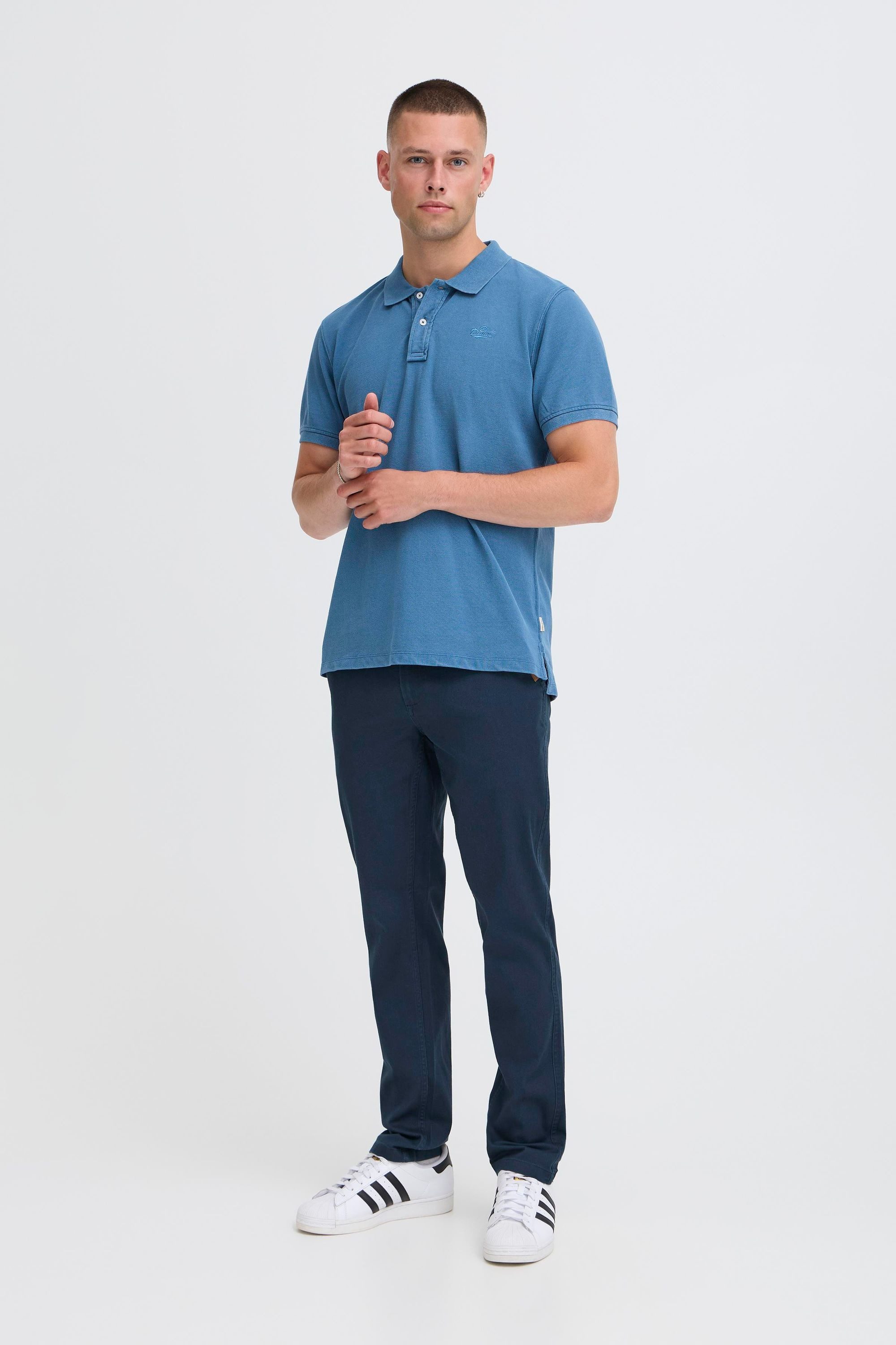 Blend Chinohose BHTirak Stoffhose mit Gürtelschlaufen und Leder-Details - Regular Fit
