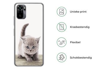 MuchoWow Handyhülle Kätzchen - Katze - Haustiere - Jungen - Kinder - Mädchen, Phone Case, Handyhülle Xiaomi Redmi Note 10, Silikon, Schutzhülle