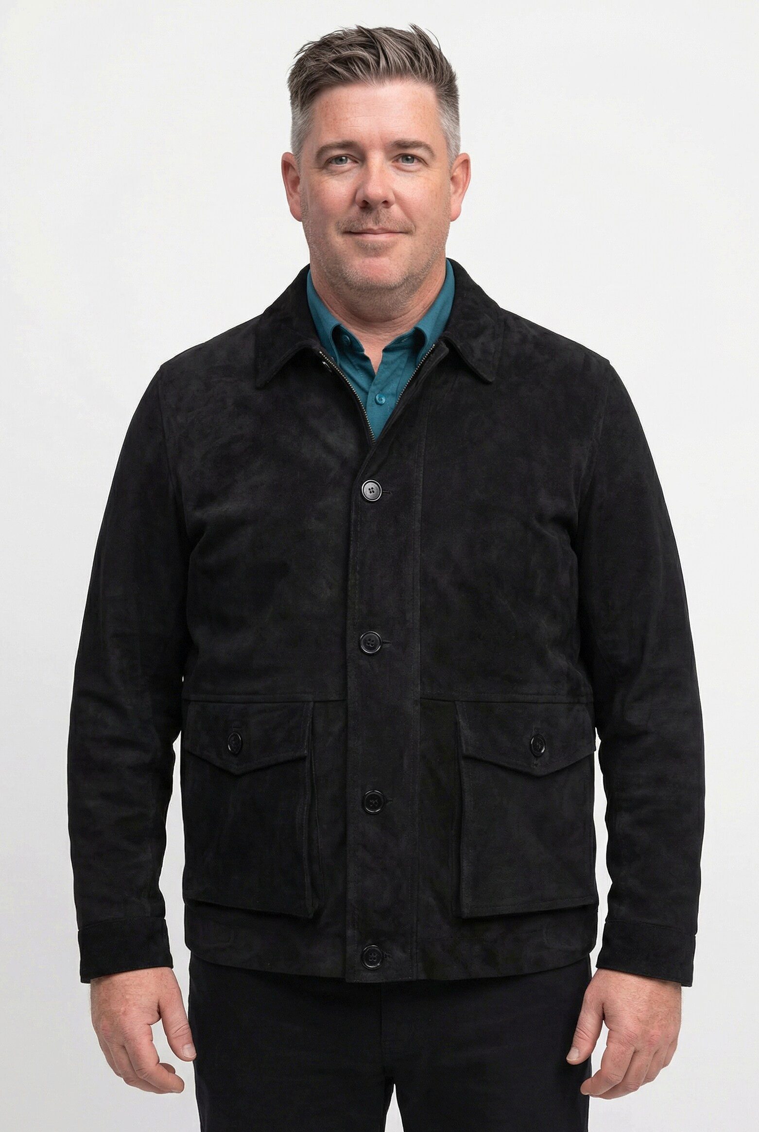 Boston Park Lederjacke Lederjacke Leder bestes Rindlseder Pattentaschen