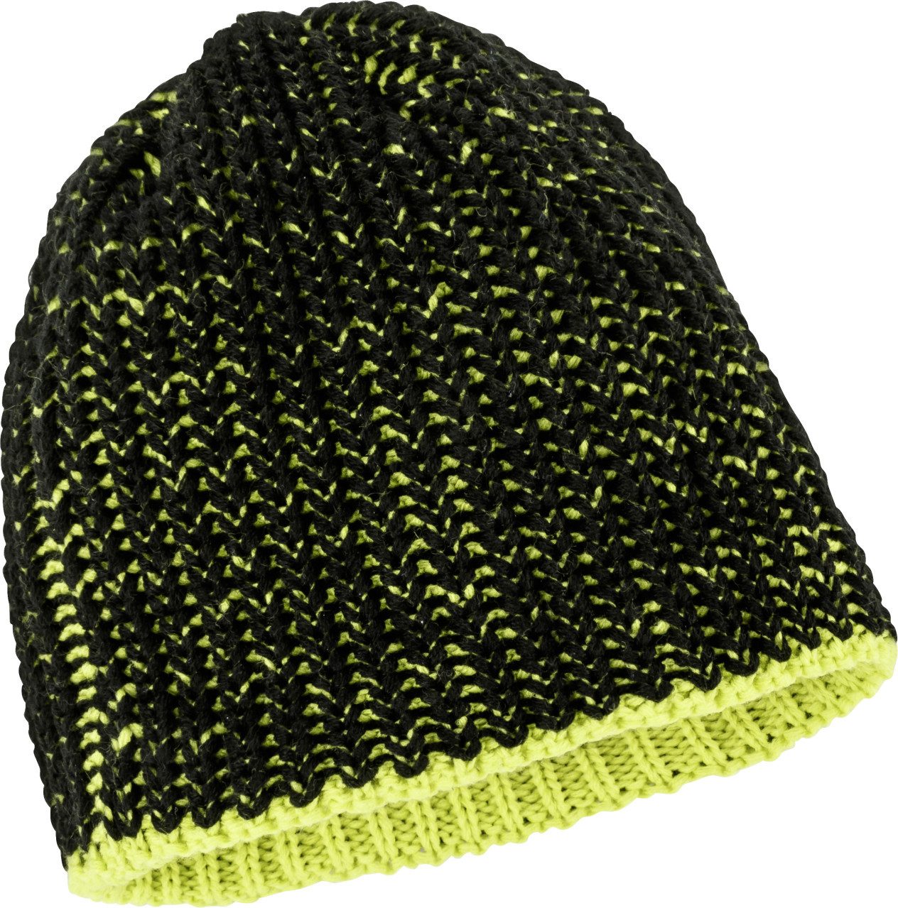 Bullstar Strickmütze Bullstar Grobstrickmütze ULTRA schwarz/lime, Größe