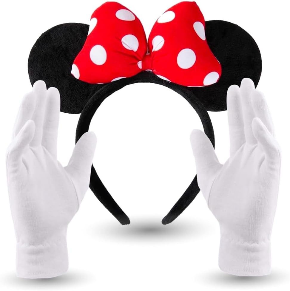 TK Gruppe Kostüm Minnie Mini Maus Ohren Kostüm Set 2 in 1 - Fasching & Karneval
