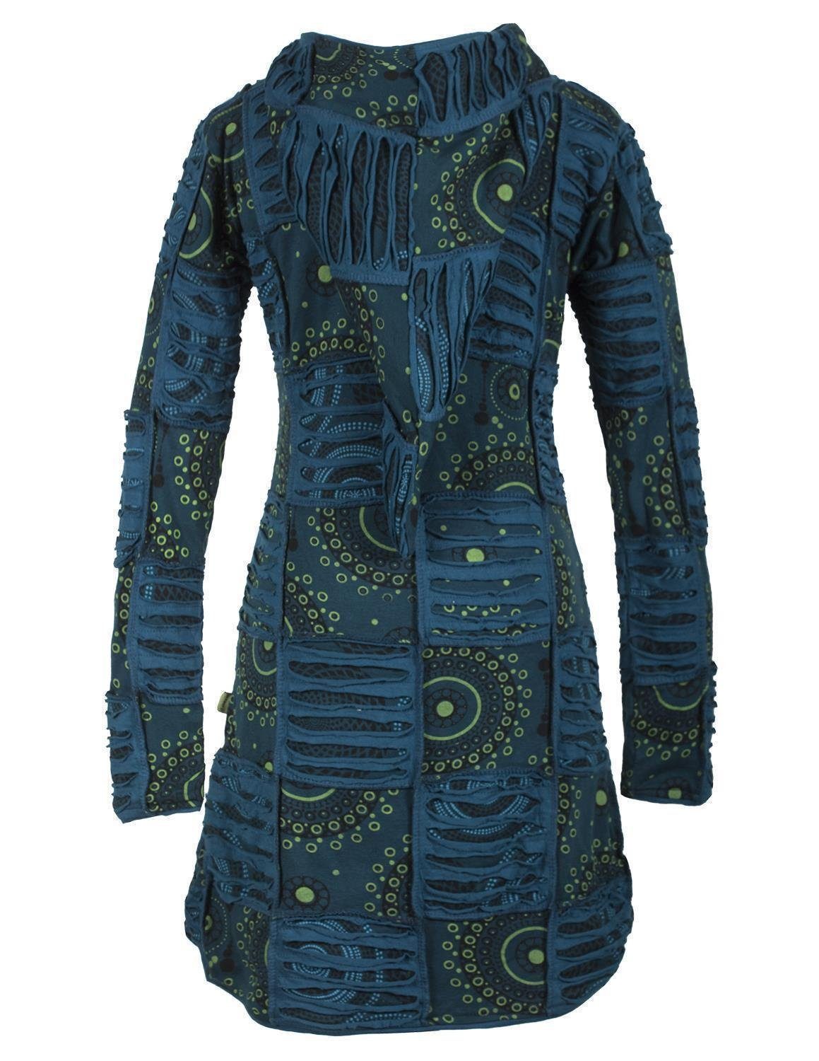Vishes Kurzmantel Hippie Patchworkmantel Cutwork Druck günstig online kaufen