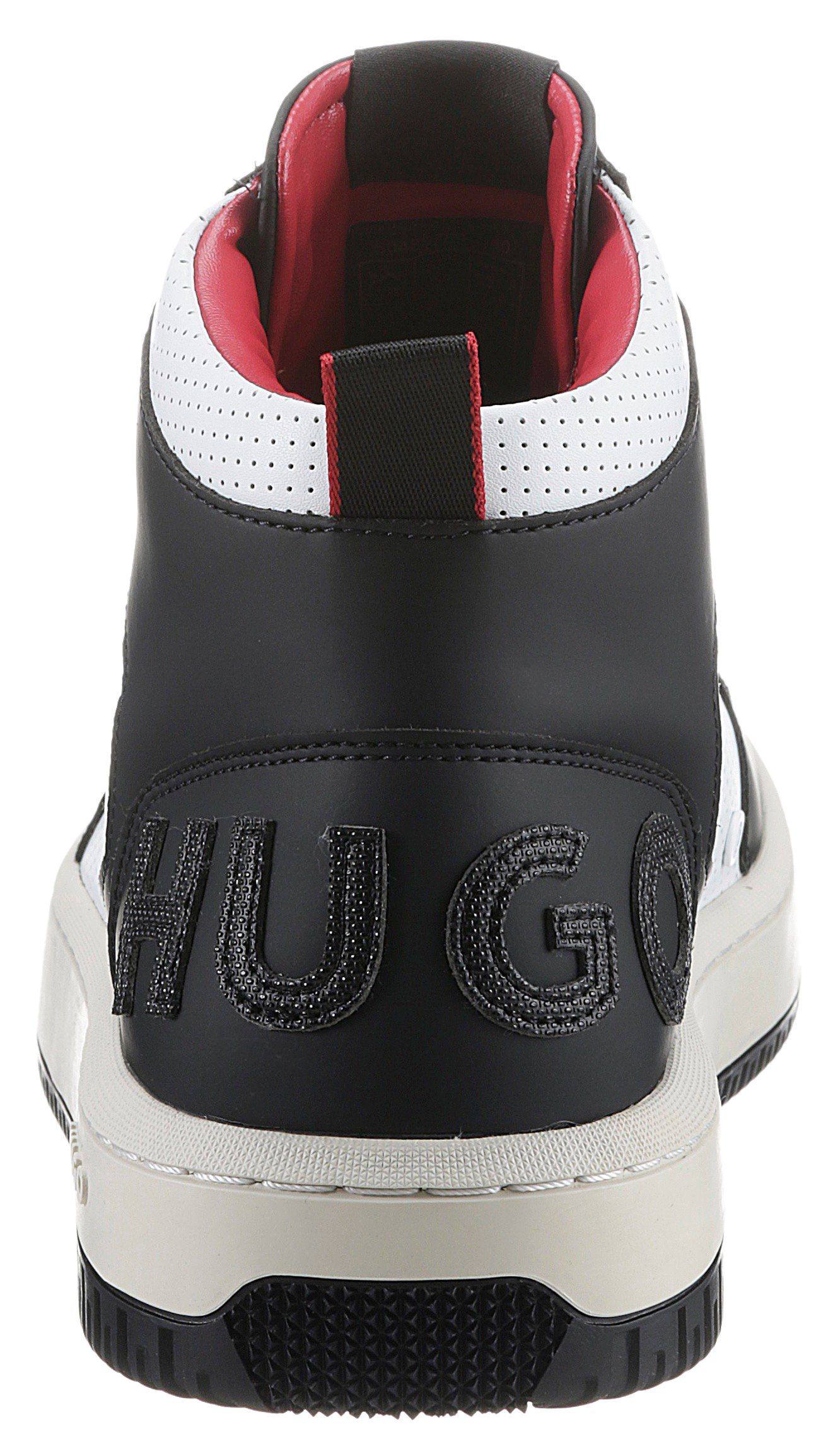 HUGO weiß-navy Sneaker Lochmuster mit Kilian_Hit