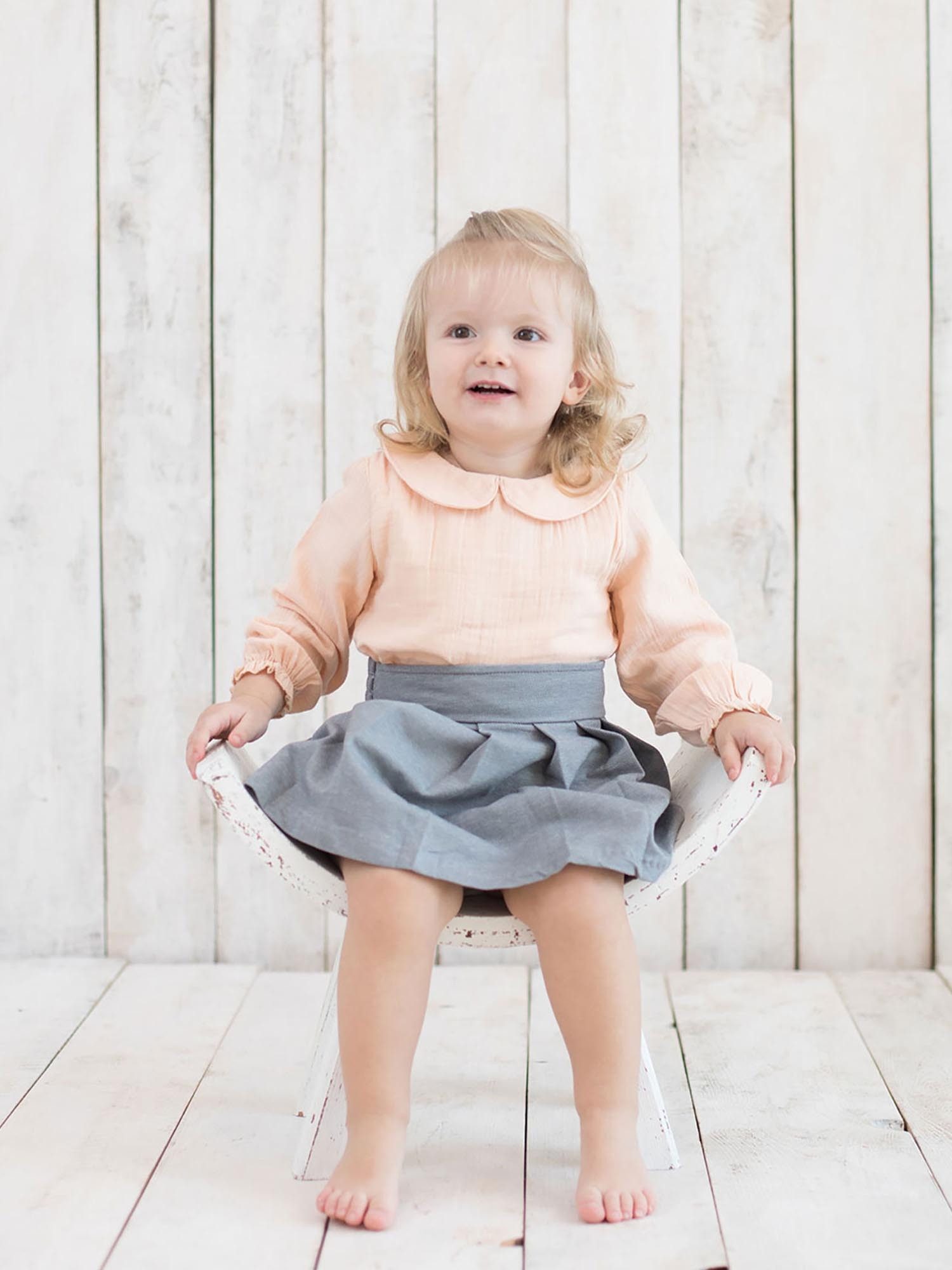 OrganicEra Hemdbody Baby Langarm Hemdbody aus Bio-Musselin, Mädchen (1-tlg)