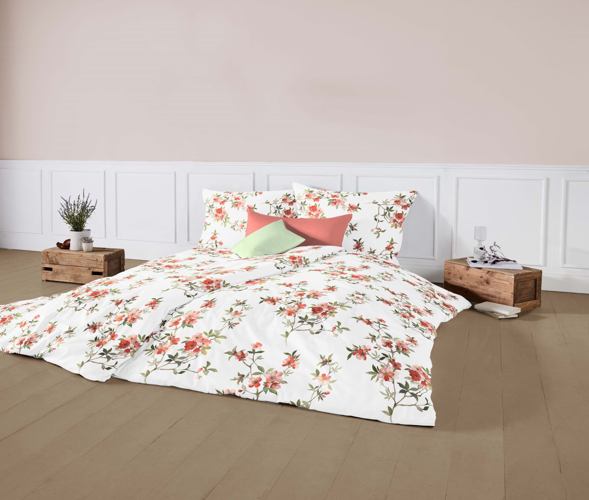 fleuresse Bettwäsche Fleuresse Interlook Jersey Bettwäsche 135x200 Blütenzw günstig online kaufen