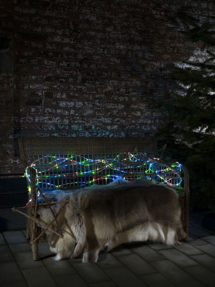 KONSTSMIDE LED-Lichterschlauch Weihnachtsdeko aussen, 20m, 260 Dioden bunten