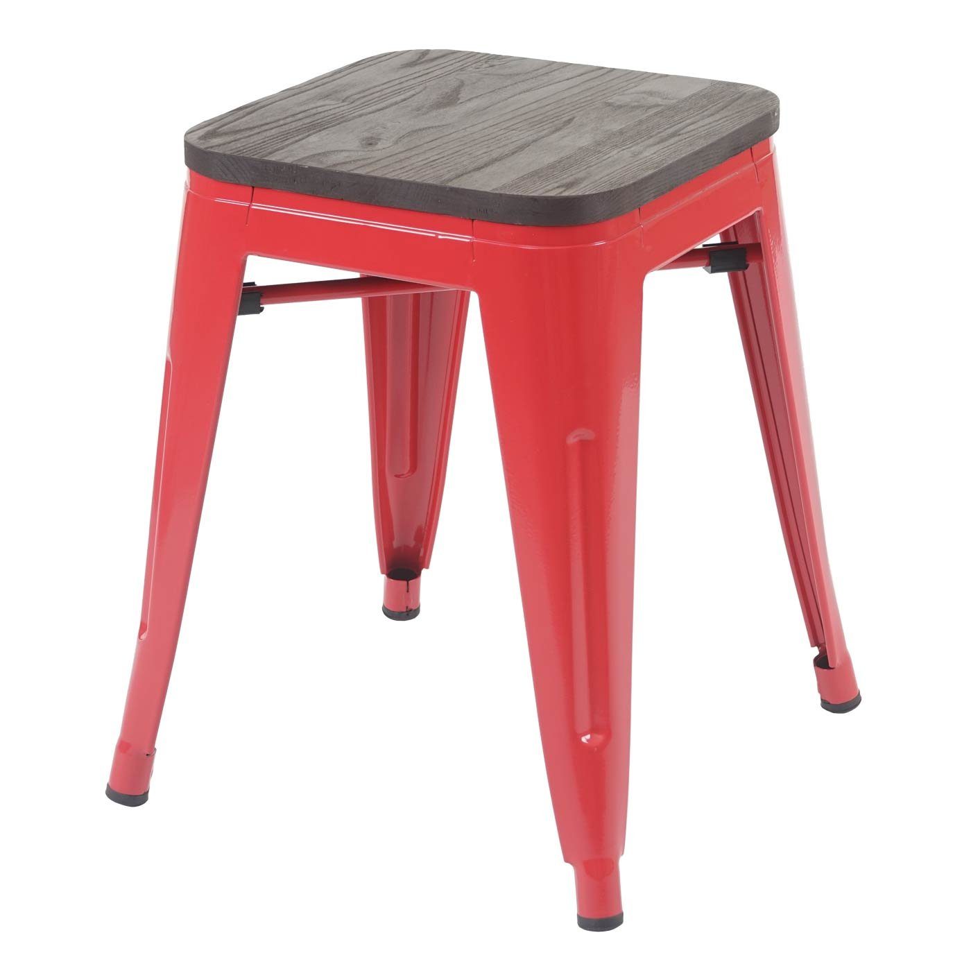 rot pro 120 Hocker kg Stuhl: MCW MCW-A73-2-H, Holzsitzfläche, mit Maximale Belastbarkeit