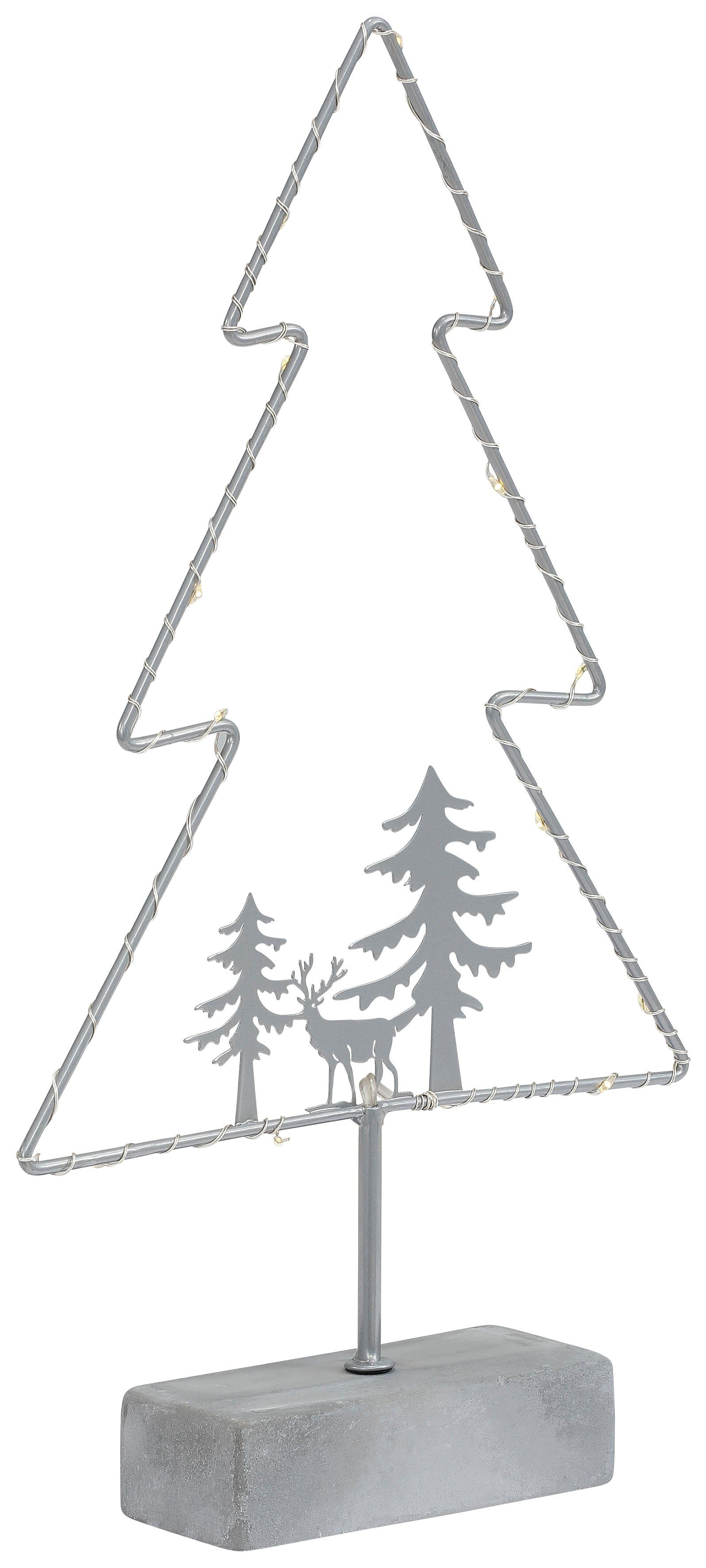 LED Warmweiß, Höhe Weihnachtsbaum, mit warmen cm 15 integriert, 39,5 my LED ca. Baum home fest Gestell Timon, LED's,