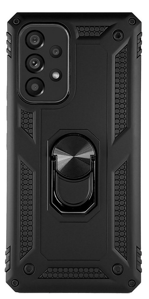 Traumhuelle Handyhülle RING HÜLLE Armor Handy Outdoor Case Standfunktion Finger-Halterung 5G, Cover für magnetische KFZ Halterung Shield Bumper 360° drehbarer Ring