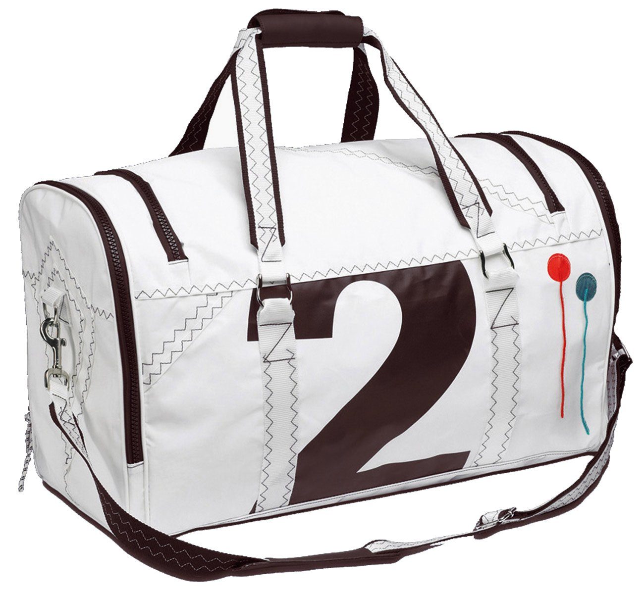 Reisetasche Sea Lord Reisetasche Weiß/Schwarz aus Segeltuch