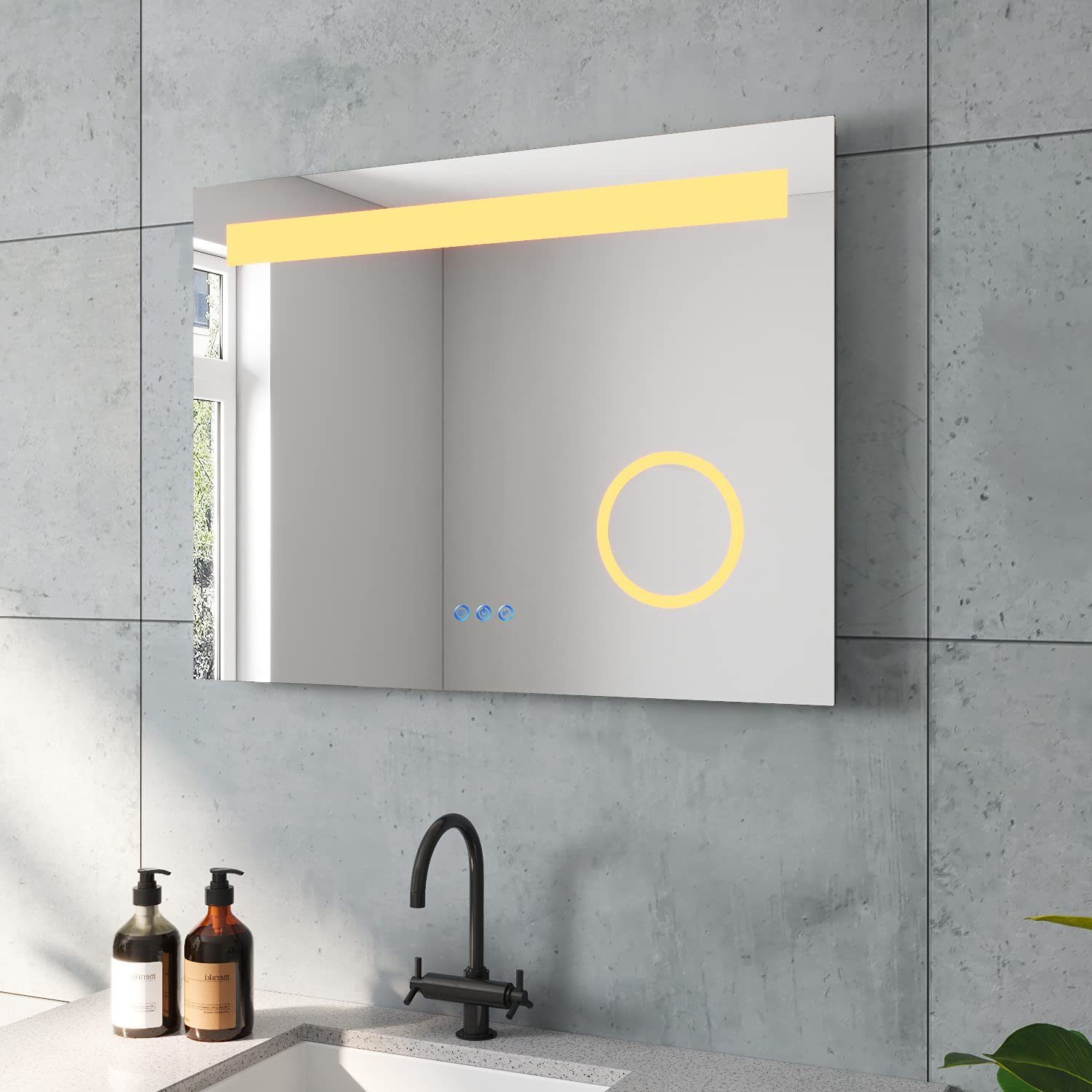 AQUABATOS Badspiegel LED Badezimmerspiegel mit Beleuchtung günstig online kaufen