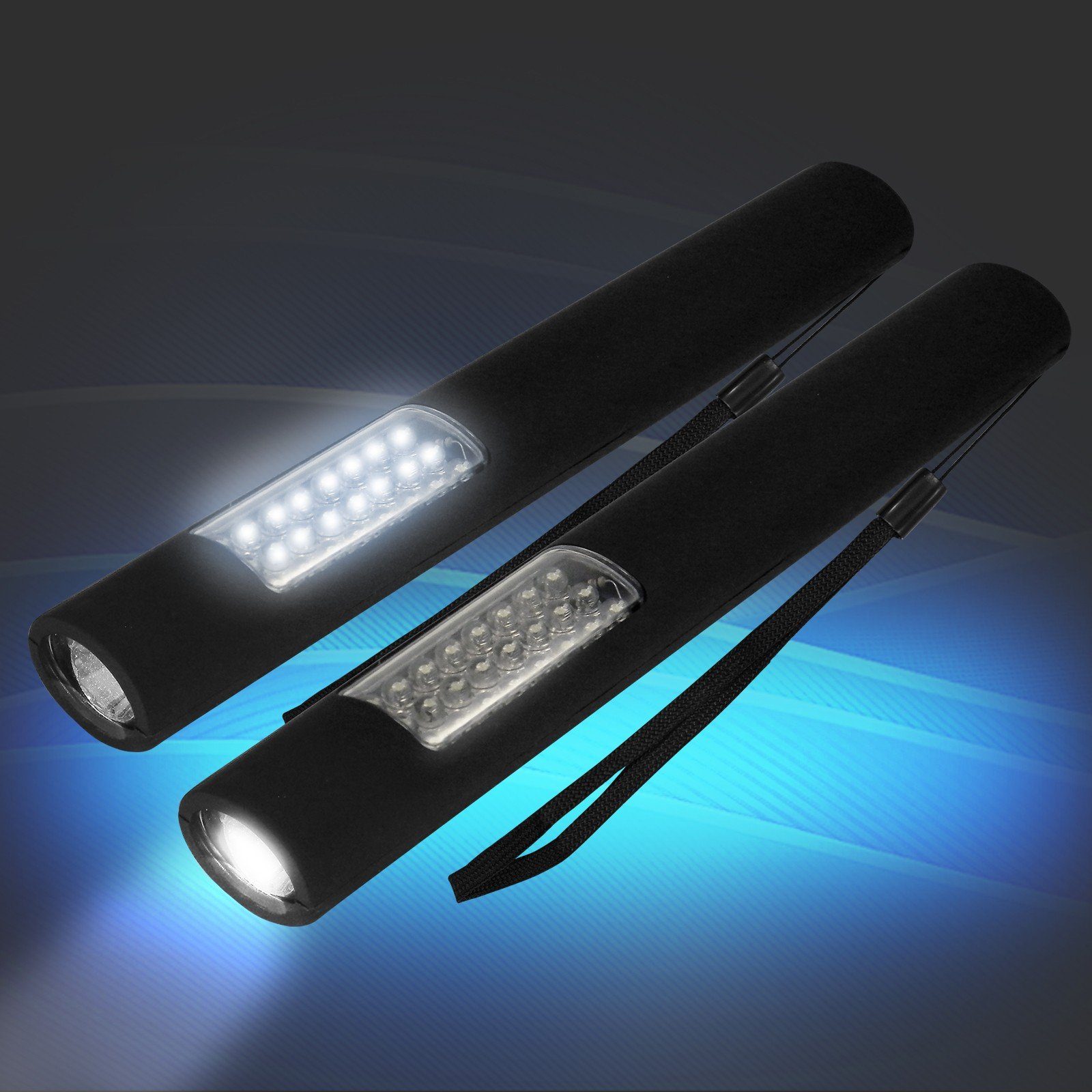 EAXUS LED Arbeitsleuchte 2er Set Worklight mit Magnet - inkl. Batterien, LED fest integriert, 2 Leuchtmodi, Inspektionsleuchte, Handlampe