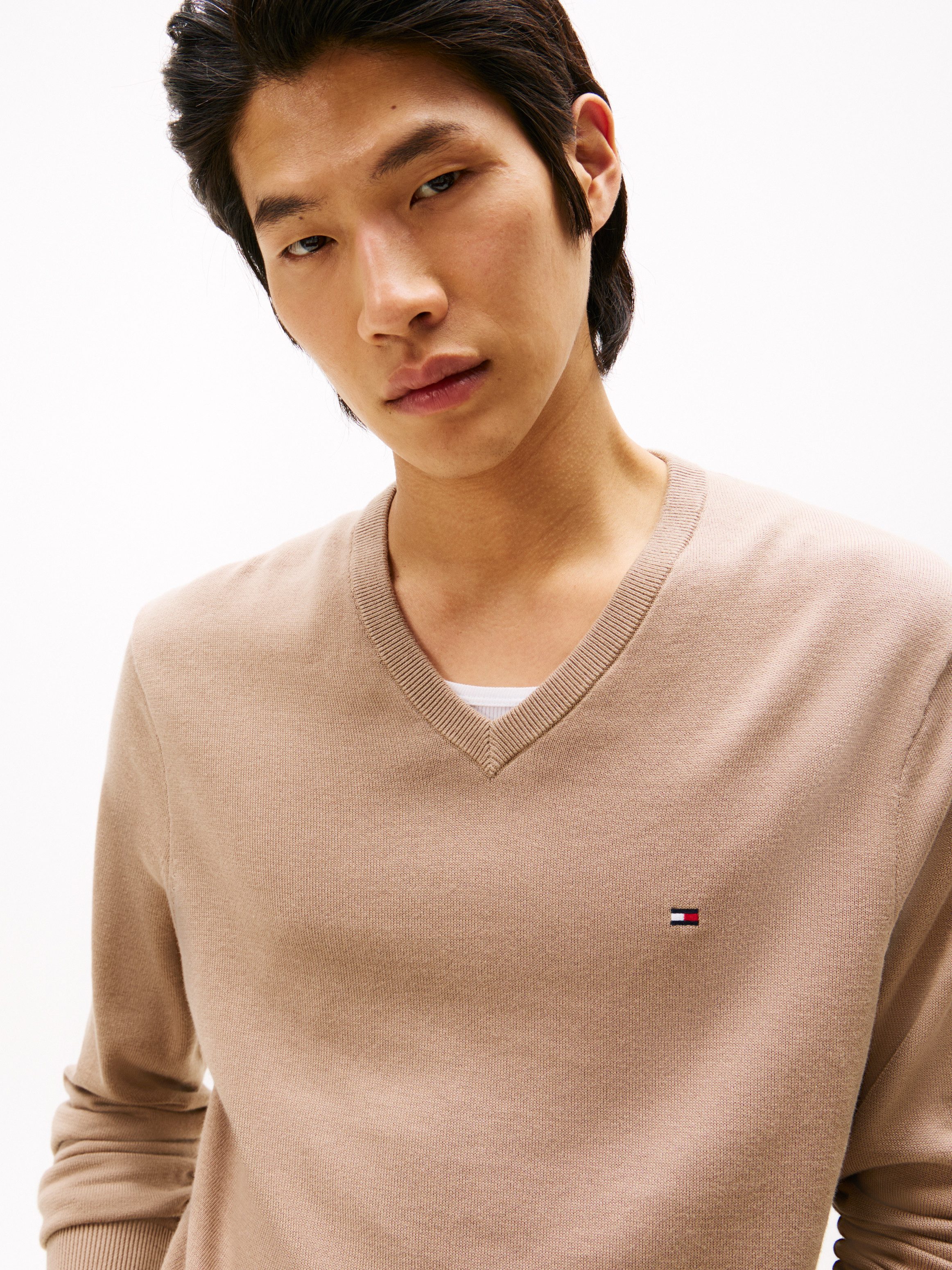 Tommy Hilfiger Strickpullover ESSENTIAL COTTON V NECK mit V-Ausschnitt und günstig online kaufen