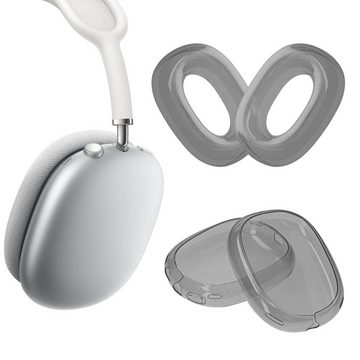 kwmobile Kopfhörer-Schutzhülle 2in1 Set Hülle für Apple AirPods Max Cover, TPU Silikon Kopfhörer Case - Schutzhülle beidseitig