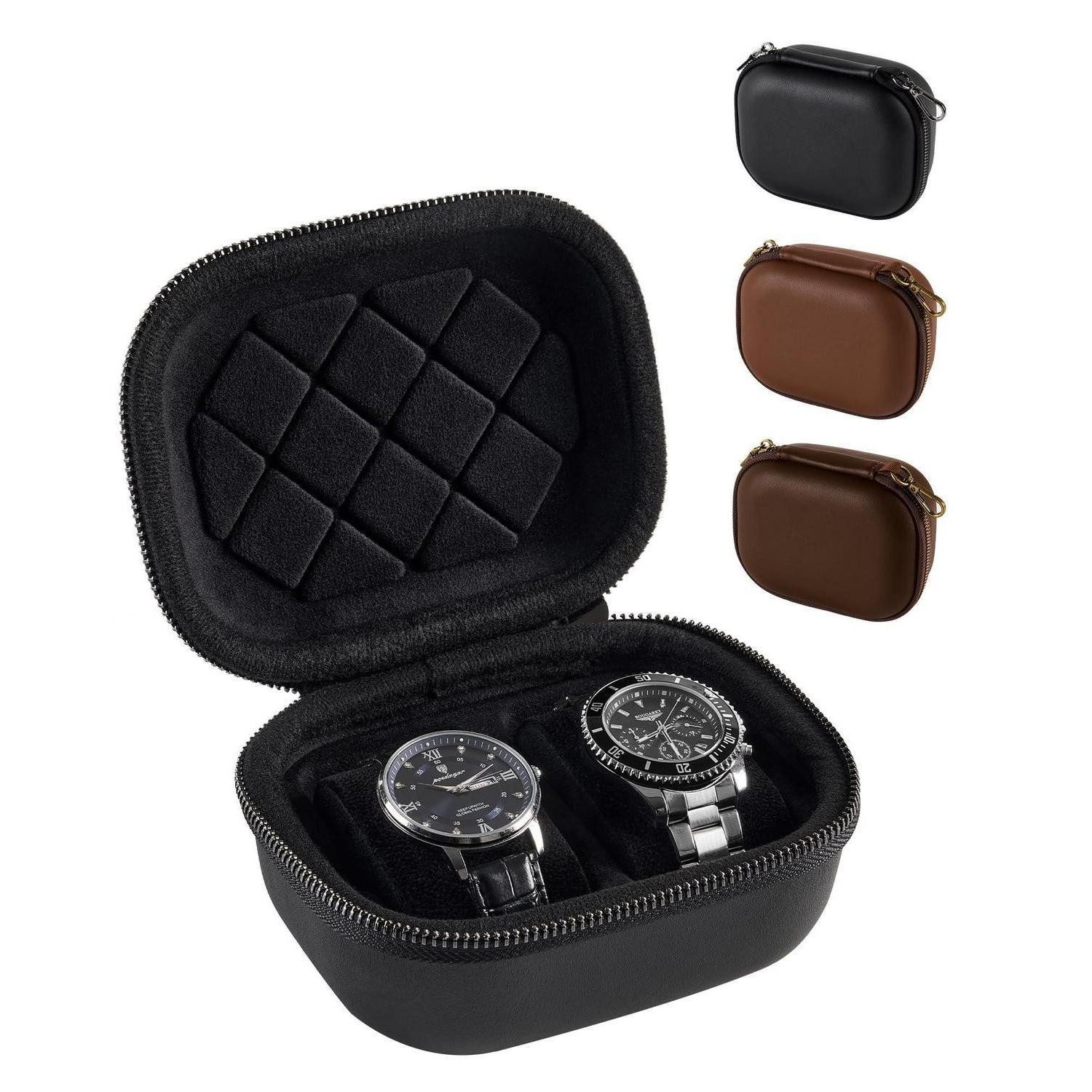 LuxusKollektion Uhrenetui Uhren Reiseetui Hartschale Schwarz bis 50mm (1 St)