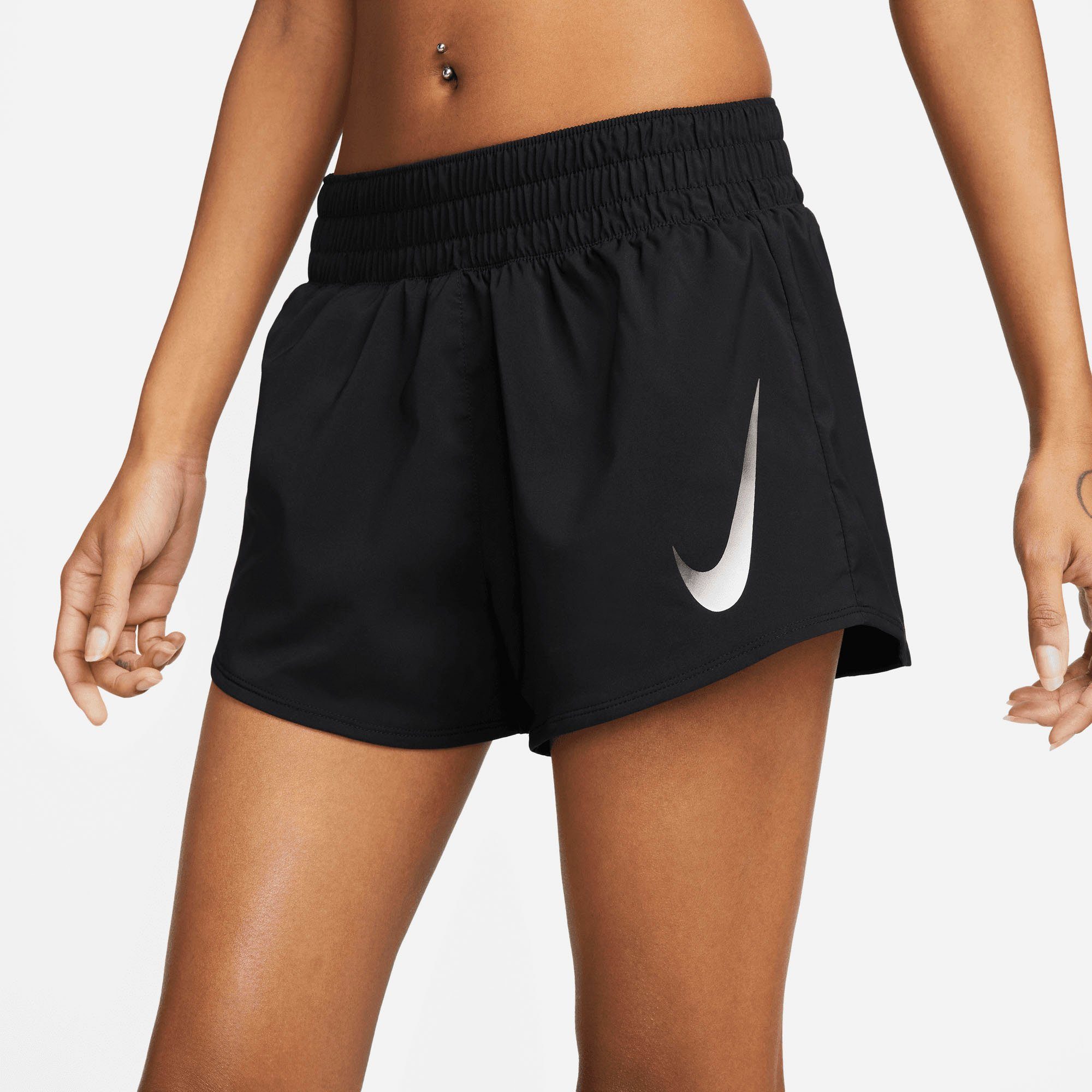 Women's Shorts BLACK Laufshorts Nike Swoosh